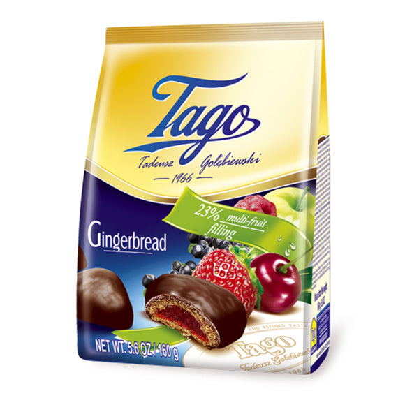 Tago 23% Multi-Fruit Filling Gingerbread, 160g