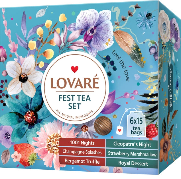 Lovare Fest Tea Set, 6 Flavors