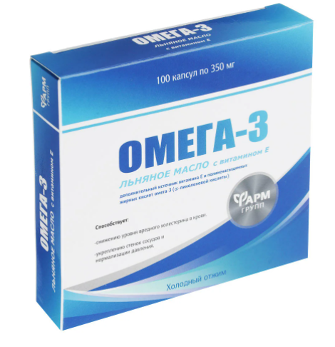 pack of Omega-3 Flaxseed Oil With Vitamin E, 35g