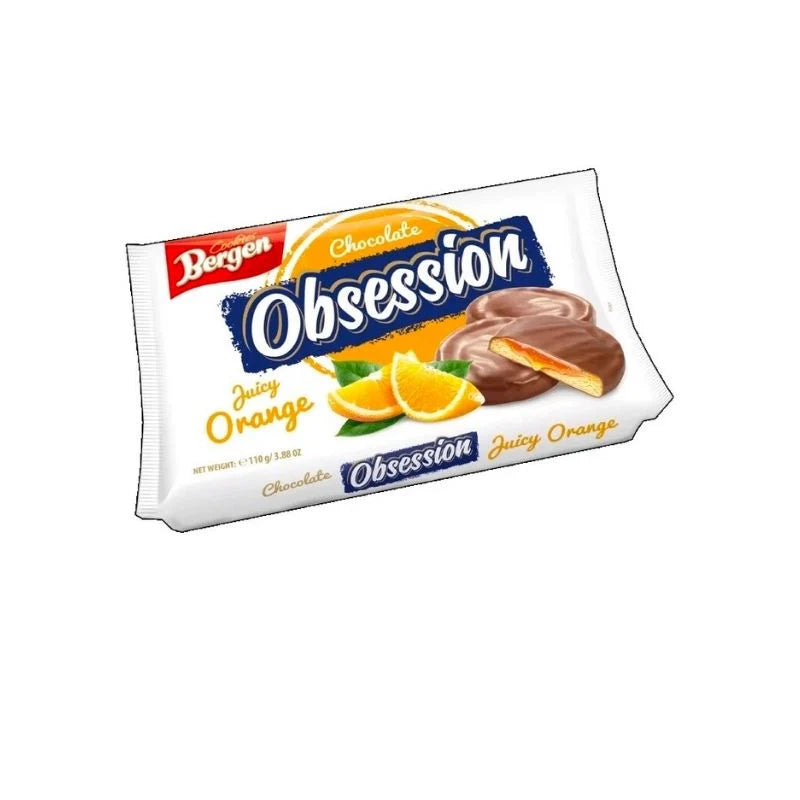 Bergen Chocolate Obsession Juicy Orange Cookies, 110g
