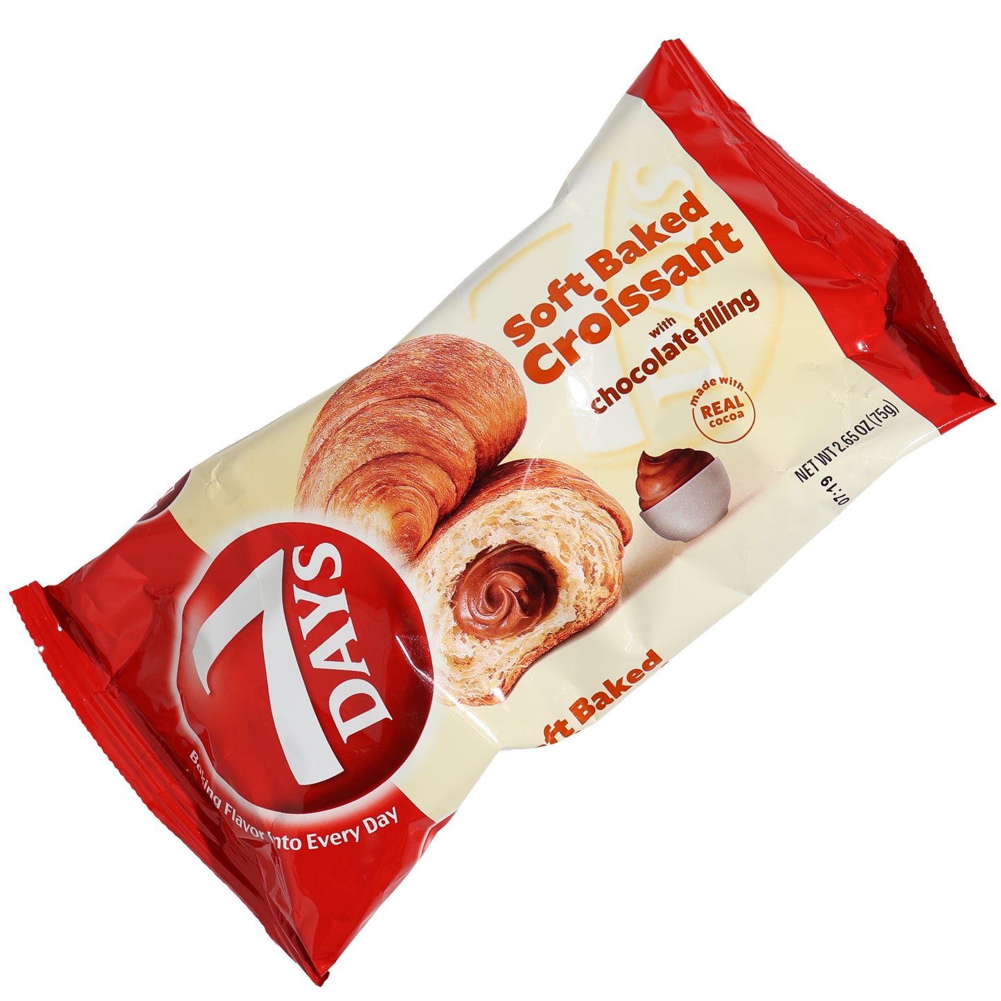 7Days Soft Baked Croissant with Chocolate Filling, 2.65oz