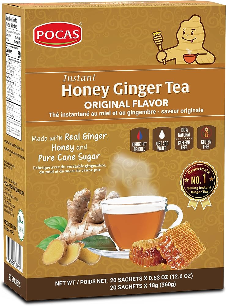 pack of Pocas Honey Ginger Tea, 20TB