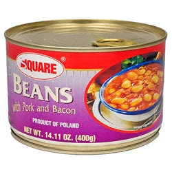 Square Beans w/ Pork & Bacon, 400g