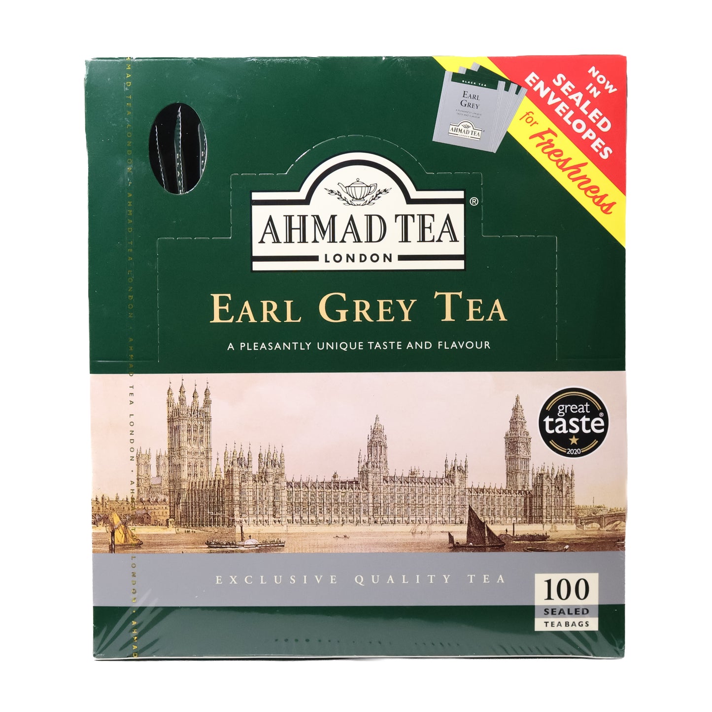 Ahmad Tea Earl Grey Black Tea, 100 Sealed Teabags