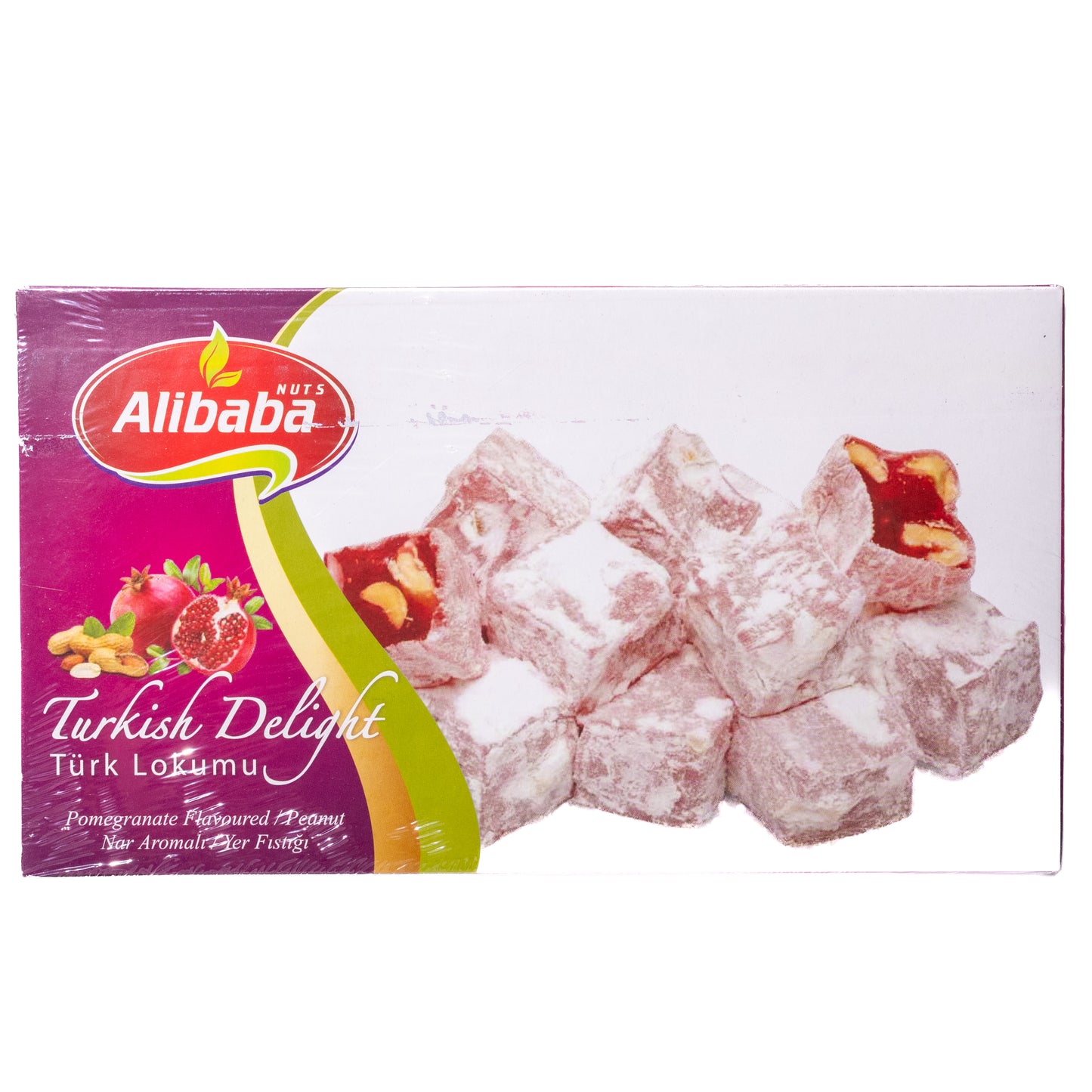 Alibaba Nuts Turkish Delight Pomegranate Flavored with Peanuts, 10.6oz