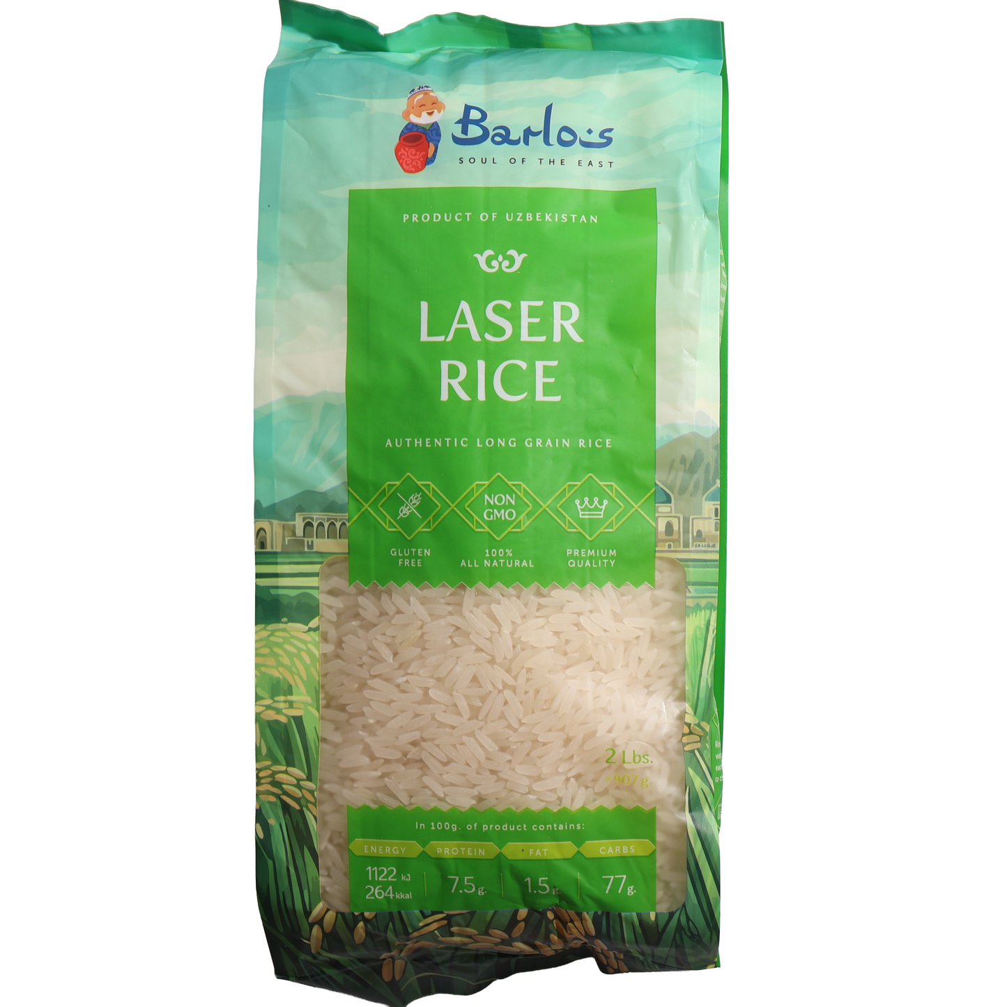 Barlos Laser Long Grain Rice, 32oz