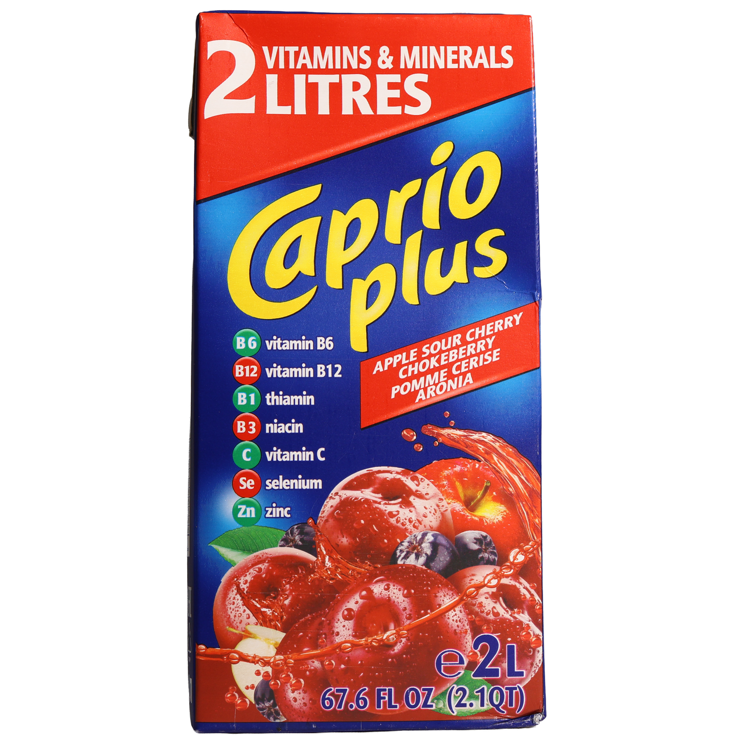 Caprio Plus Apple Sour Cherry Chokeberry Aronia Drink, 67.6fl oz
