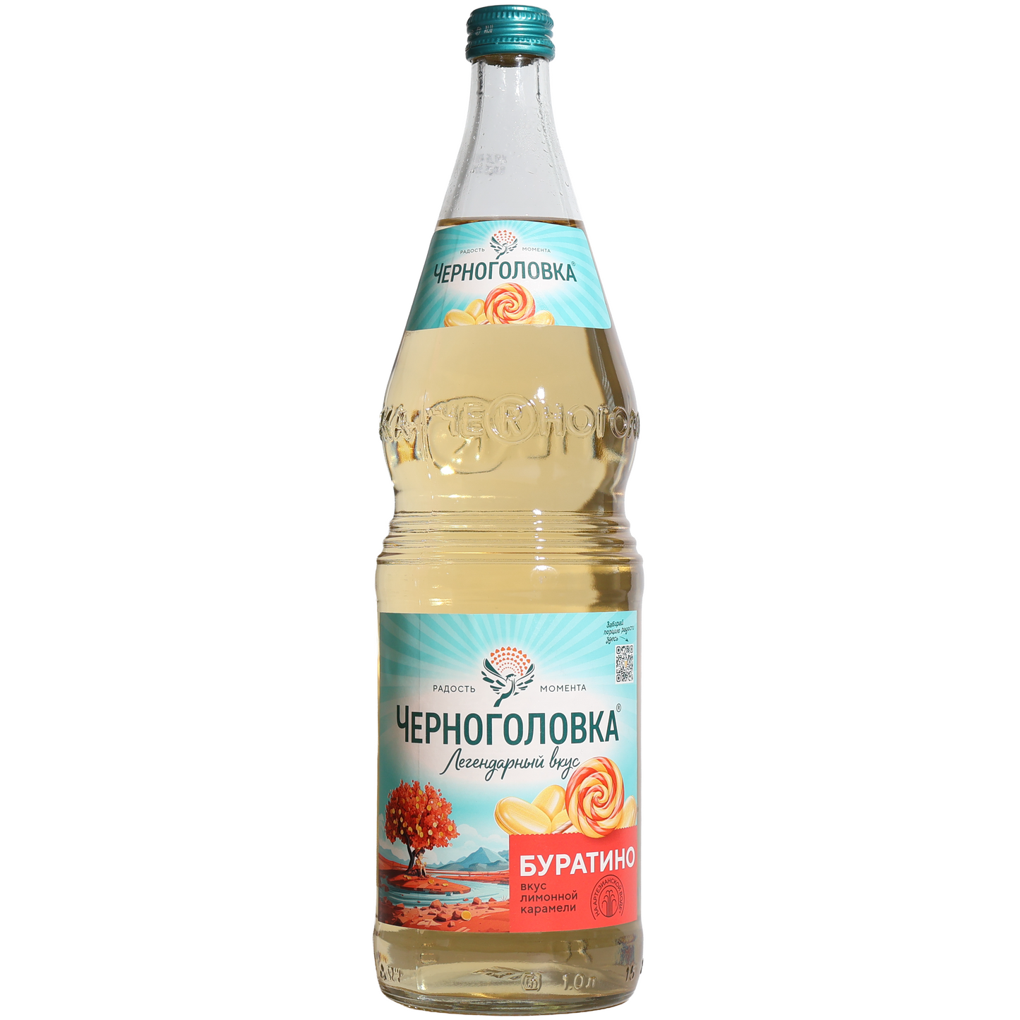 Chernogolovka Buratino Lemonade Soda, 33.8fl oz