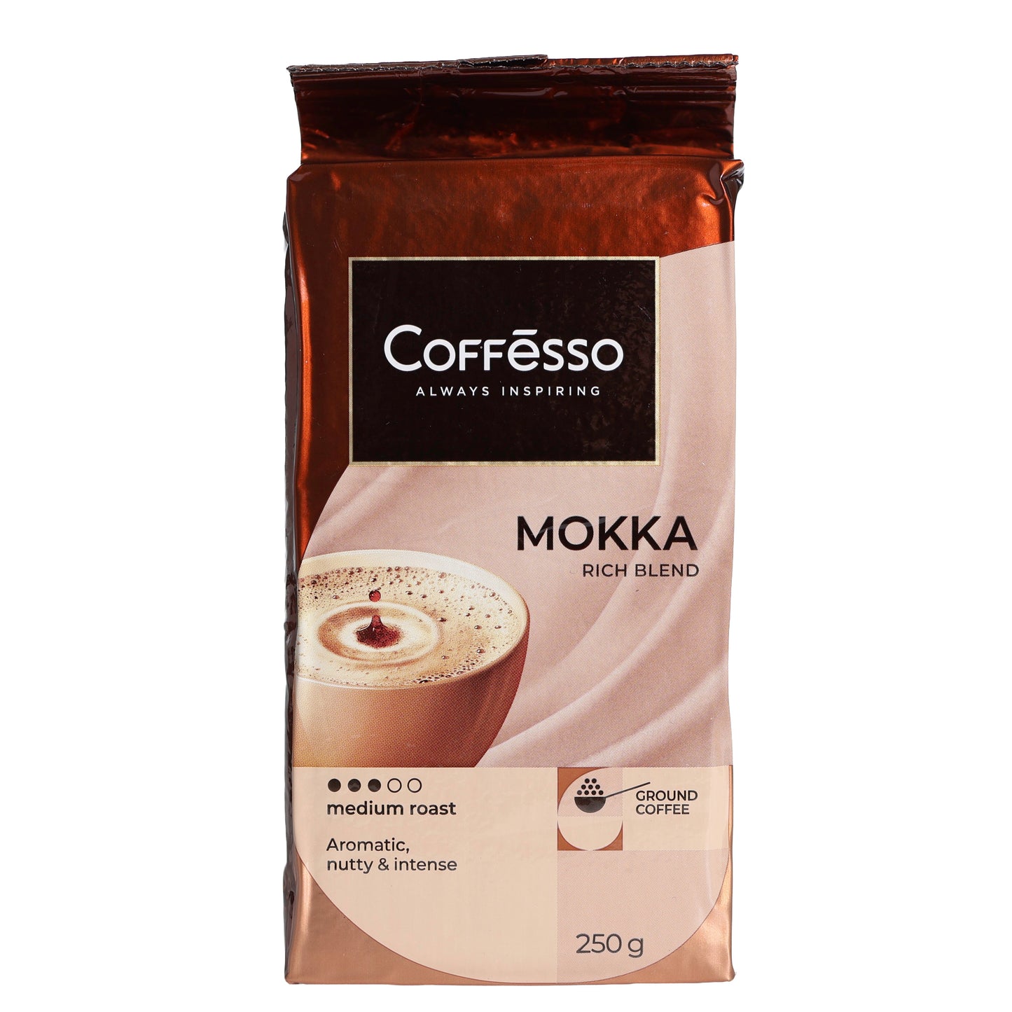 Coffesso Mokka Rich Blend Ground Coffee, 8.81oz