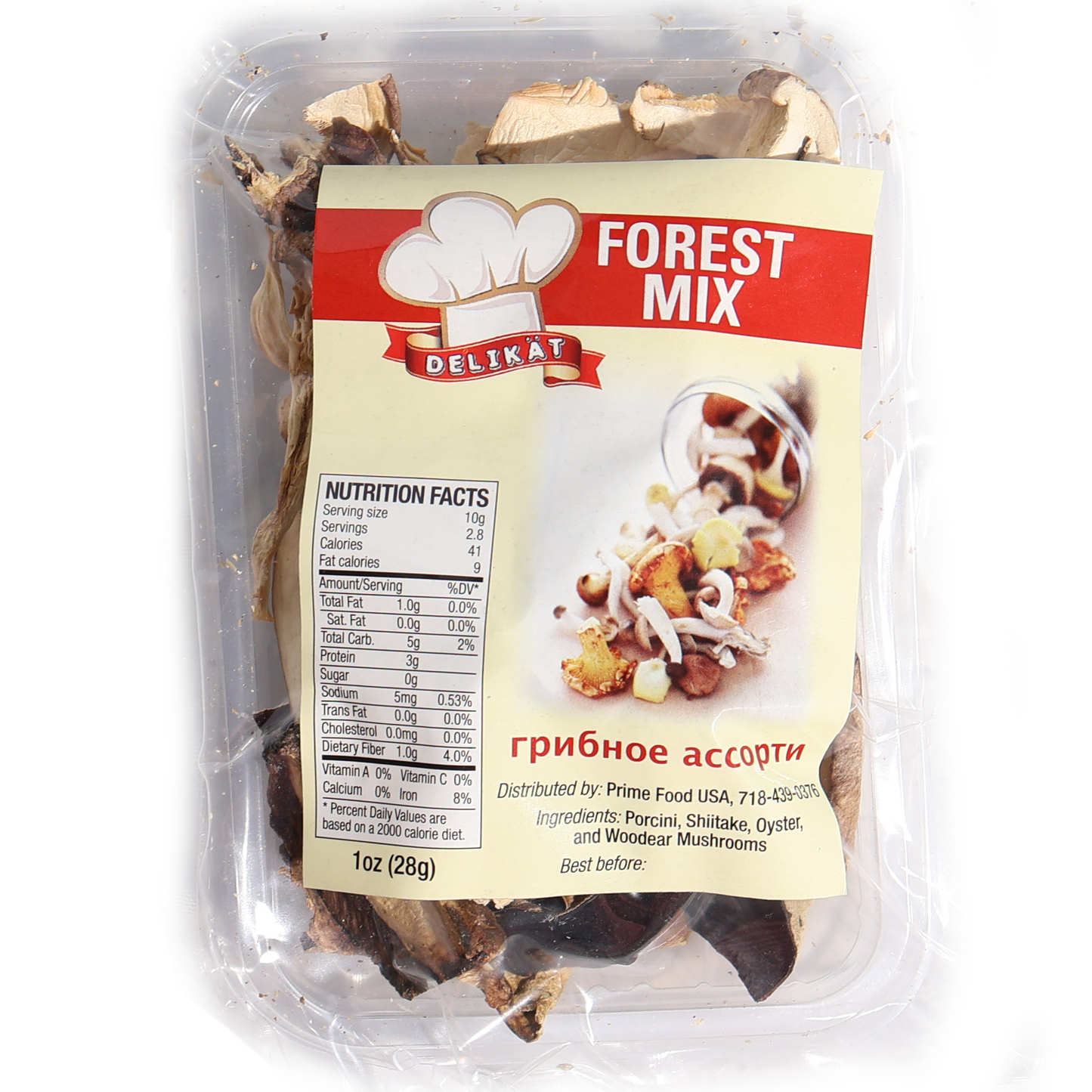 Delikat Forest Mix Dried Mushrooms, 1oz