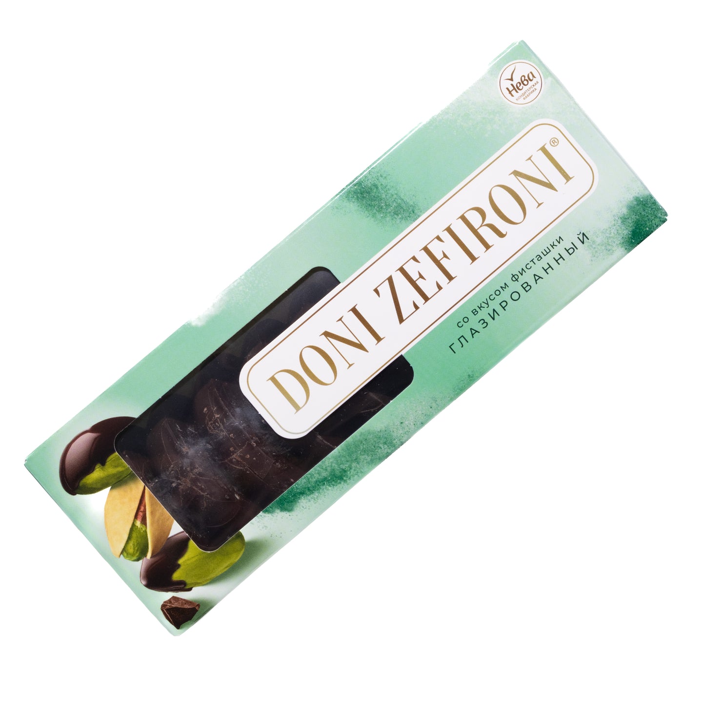 Doni Zefironi Pistachio Zefir Cocoa-Glazed Marshmallow, 7.4oz