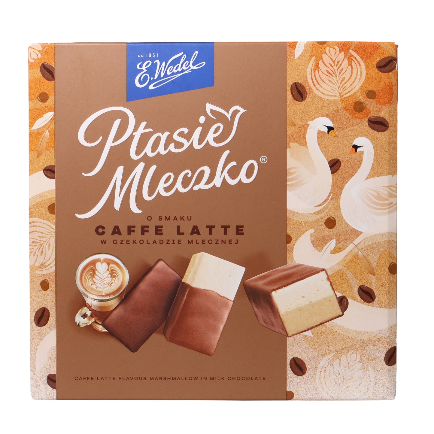 E. Wedel Ptasie Mleczko Caffe Latte Marshmallow in Milk Chocolate, 12oz