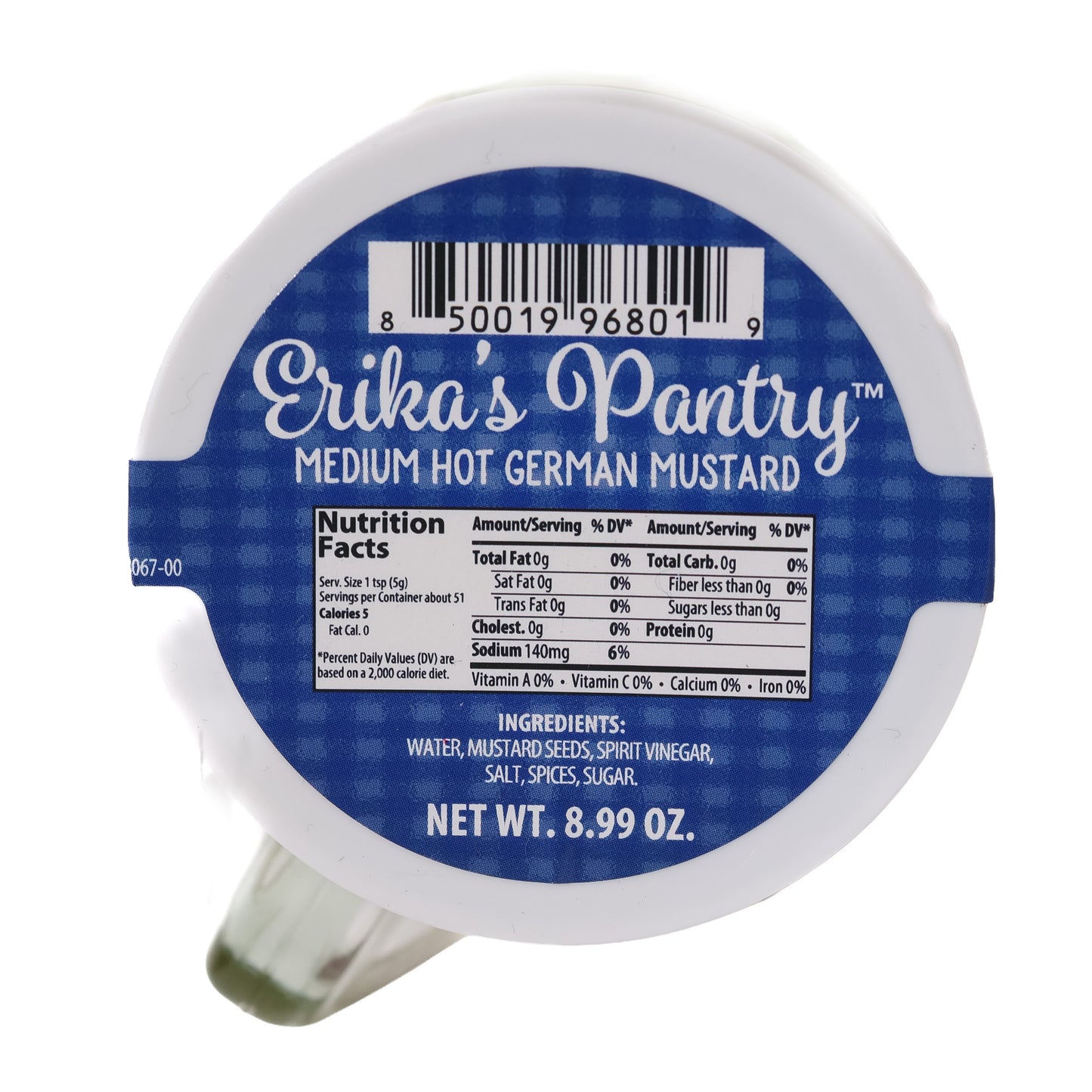 Erika’s Pantry Medium Hot German Mustard, 8.99oz