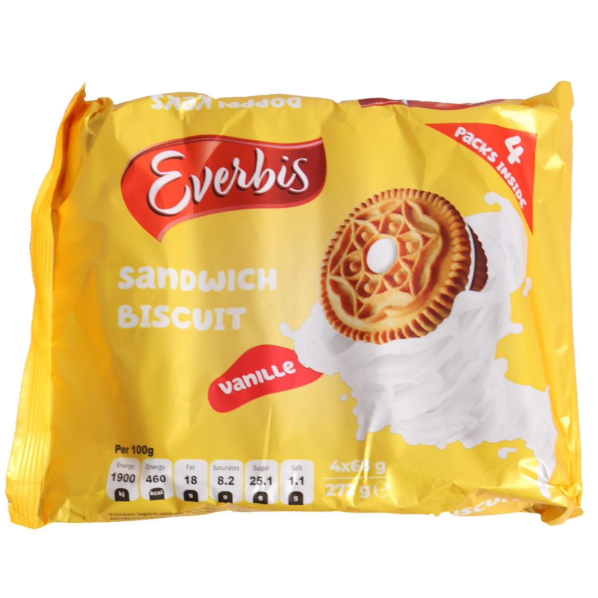 Everbis Vanilla Cream Sandwich Biscuits, 9.59oz