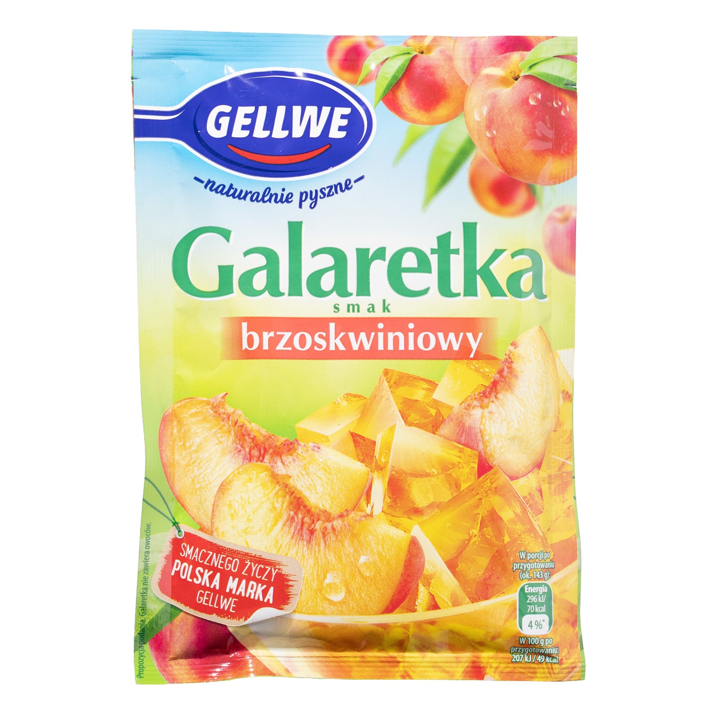 Gellwe Peach Jelly Dessert Mix, 2.54oz