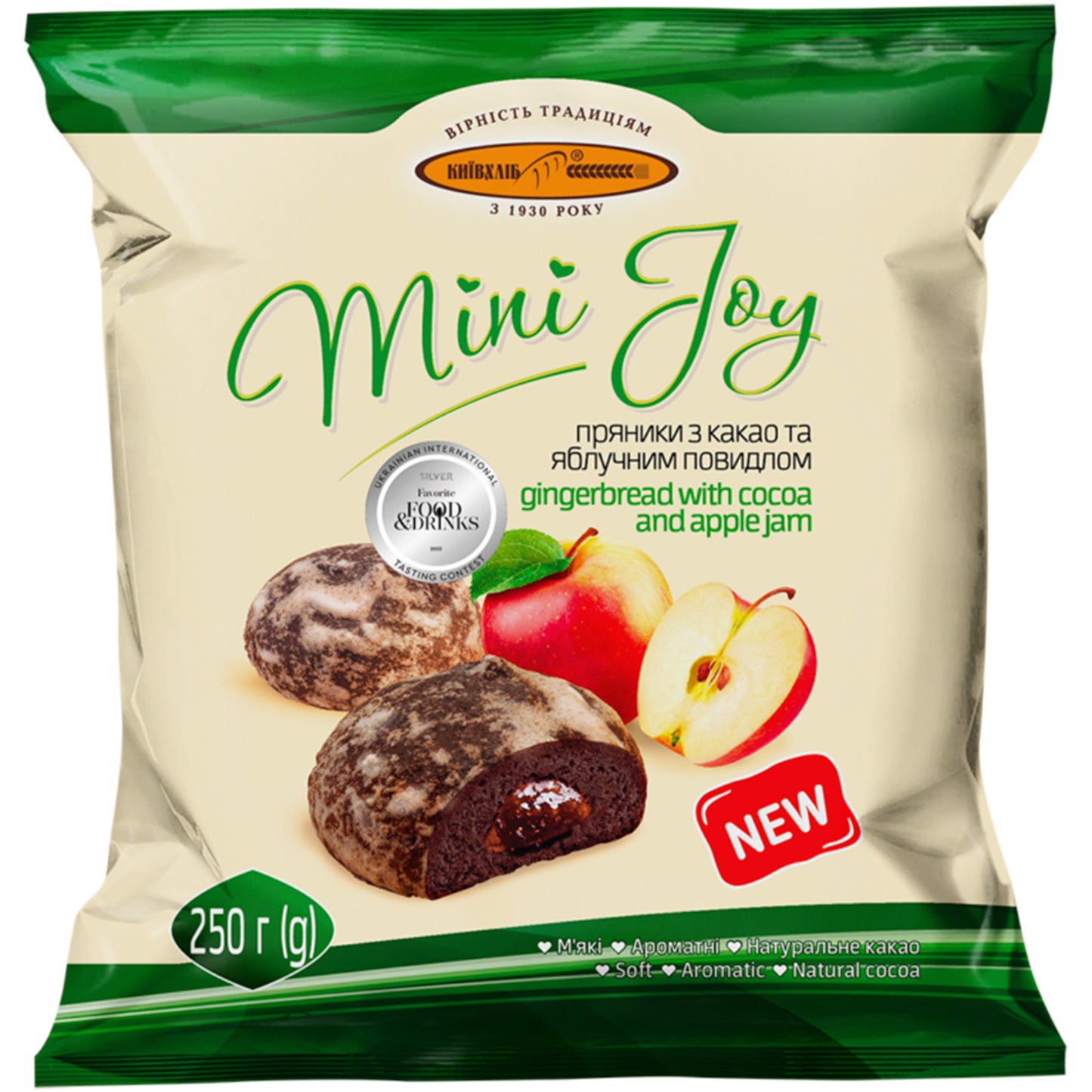 Mini Joy Cocoa Gingerbread w/ Apple Jam, 250g