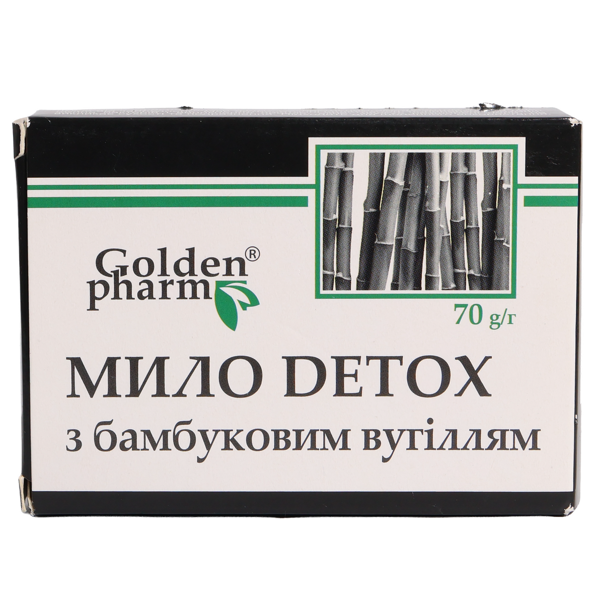 Golden Pharm Detox Bamboo Charcoal Soap Bar, 2.47oz