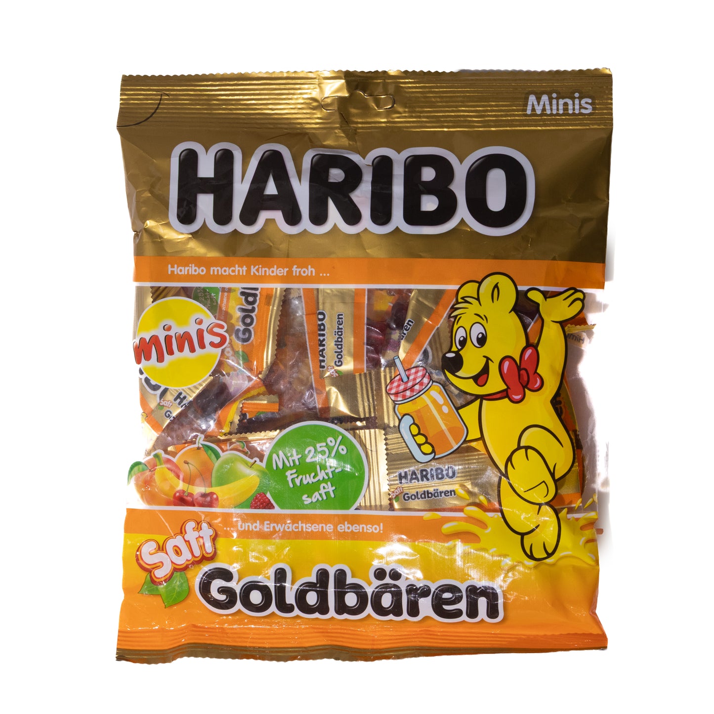 Haribo Saft Goldbären Minis Fruit Juice Gummy Bears, 7.76oz