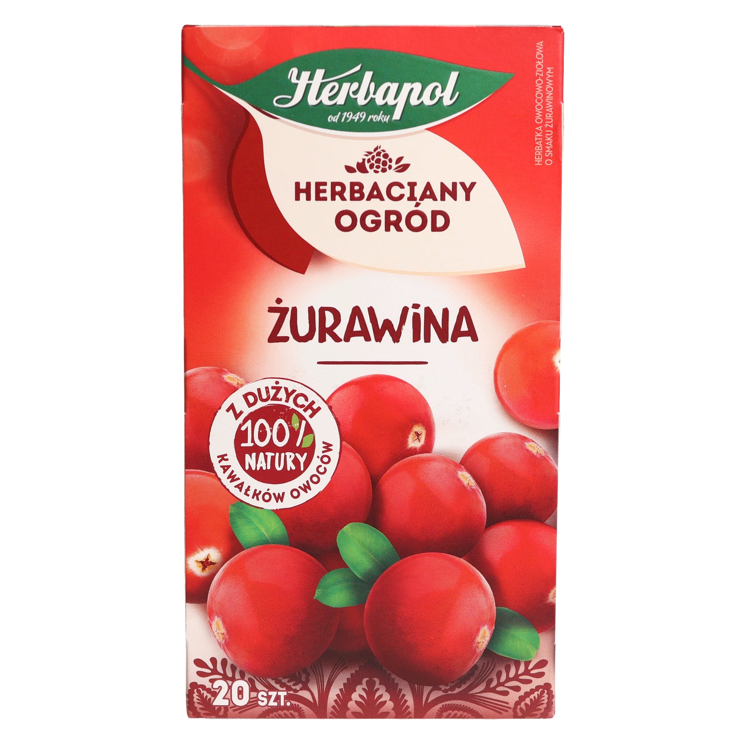 Herbapol Cranberry Fruit & Herbal Tea Bags, 20 Tea Bags