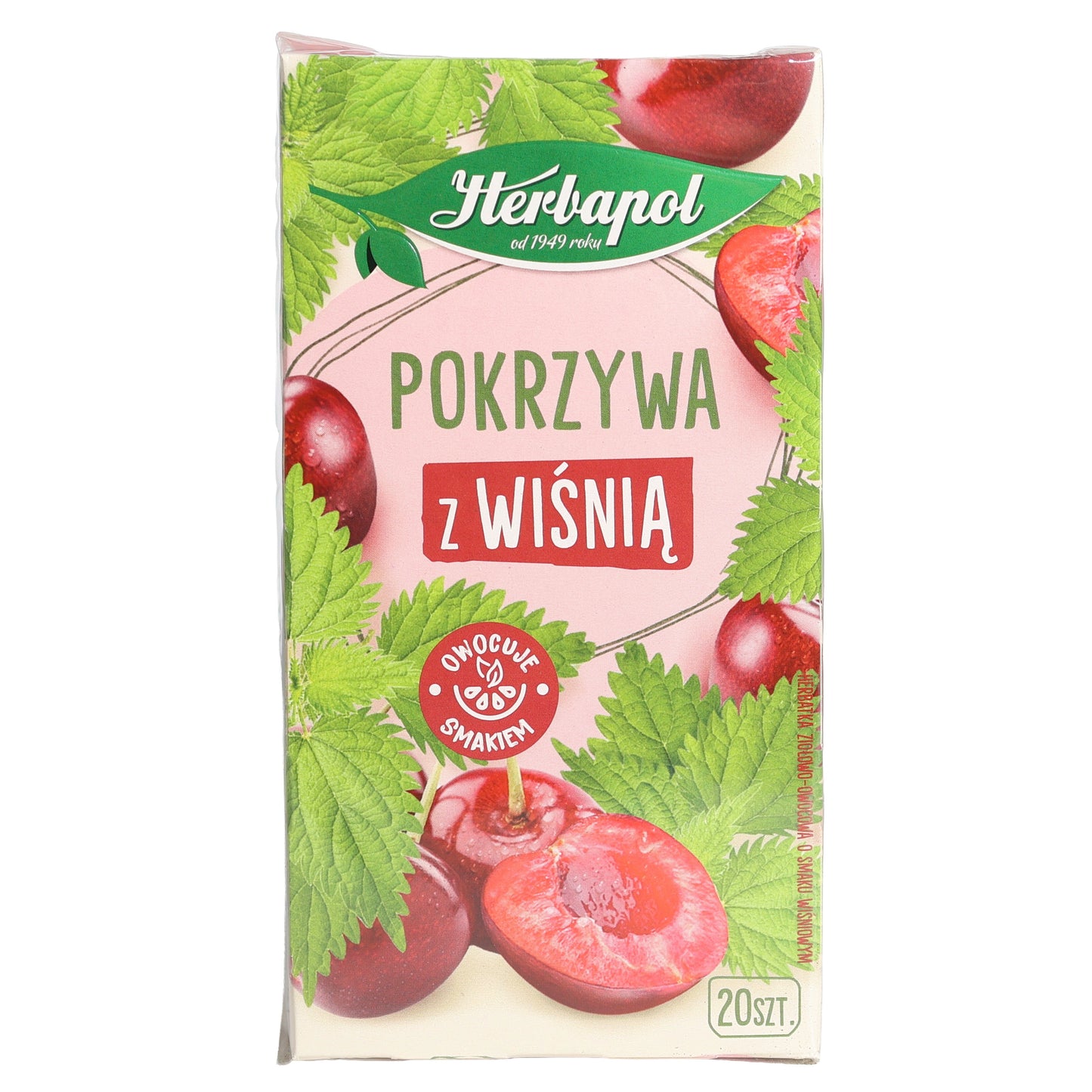 Herbapol Nettle with Cherry Fruit & Herbal Tea Bags, 20 Tea Bags