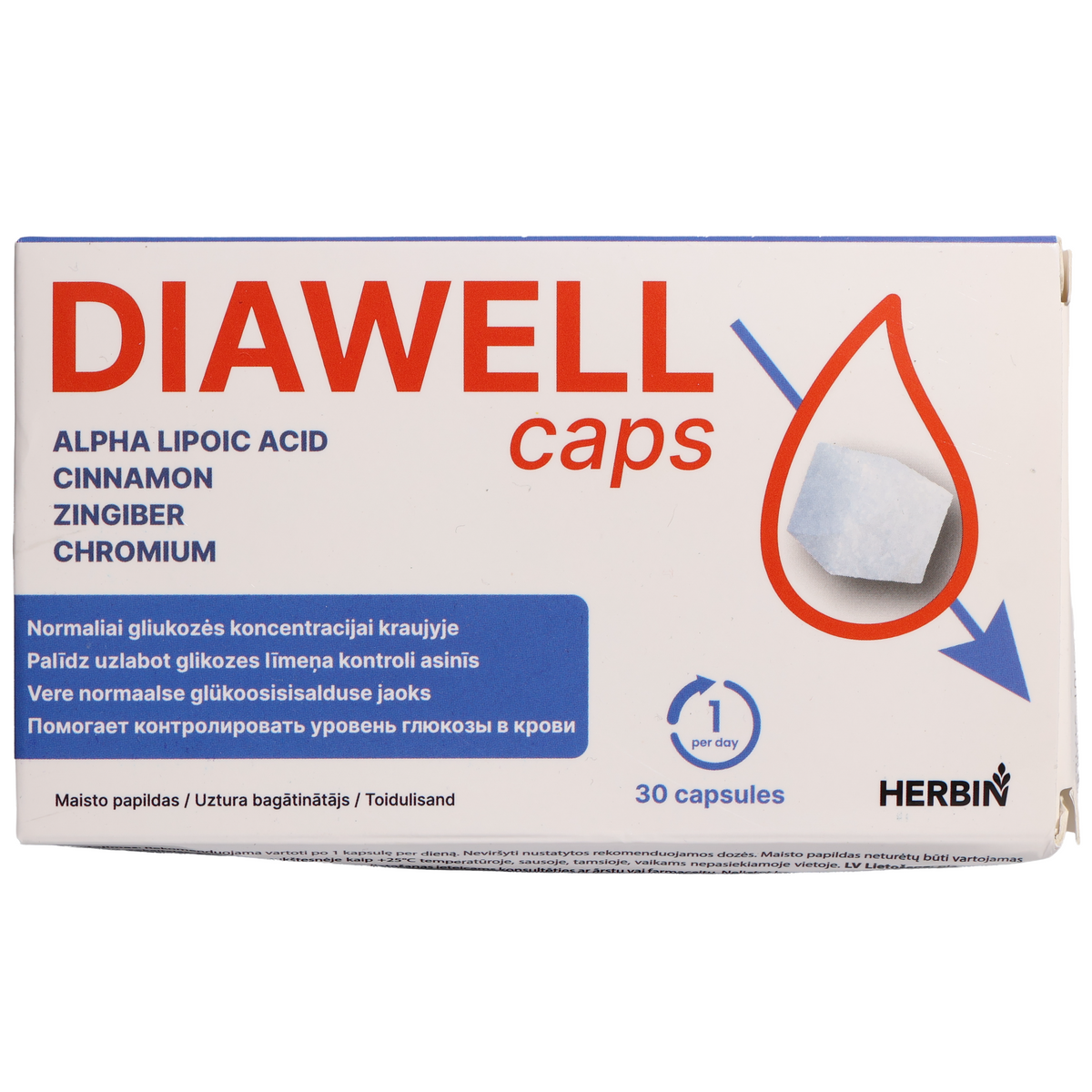 Herbin Diawell Alpha Lipoic Acid Complex, 30 Capsules