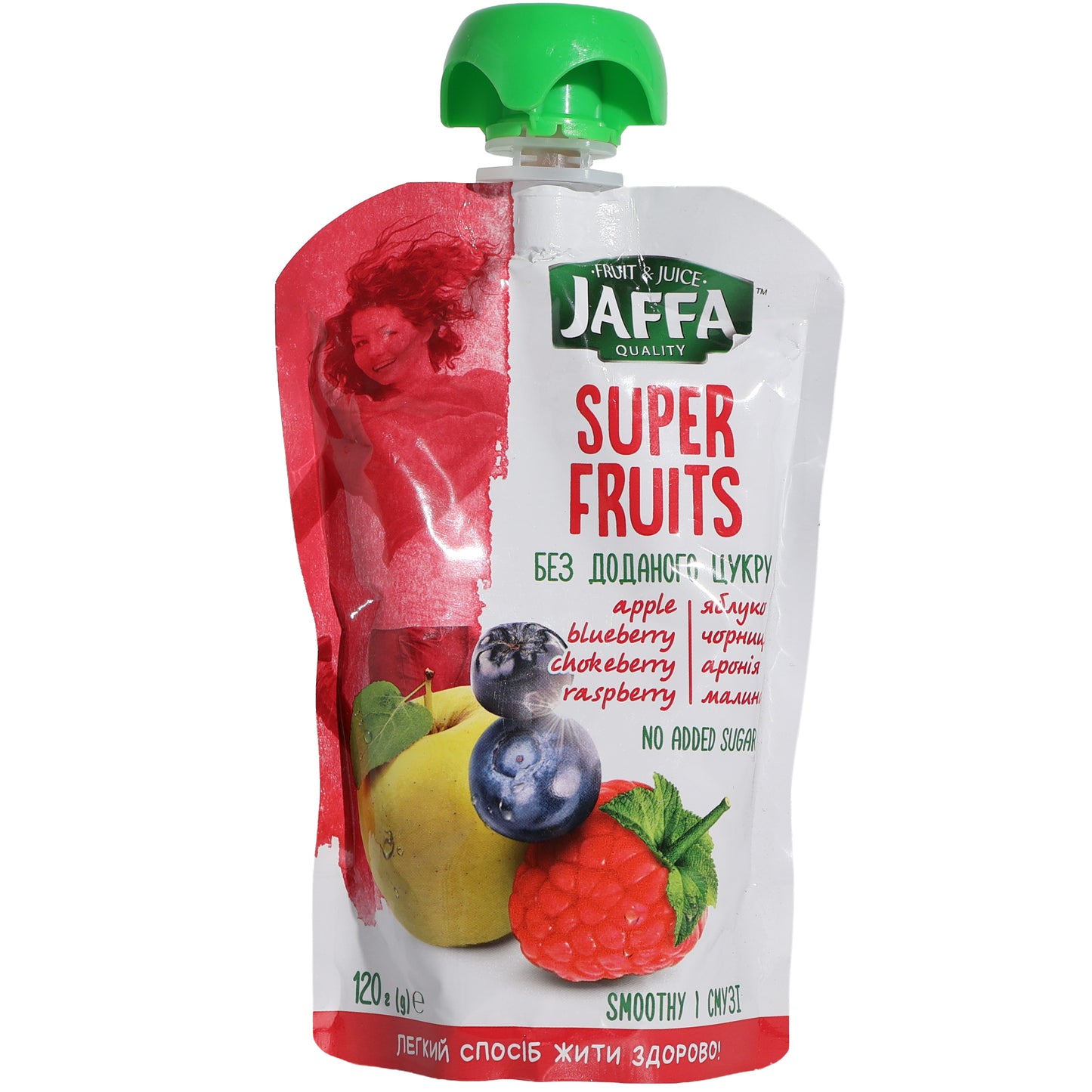 Jaffa Super Fruits Apple Blueberry Chokeberry Raspberry Fruit Smoothie Pouch, 4.2oz