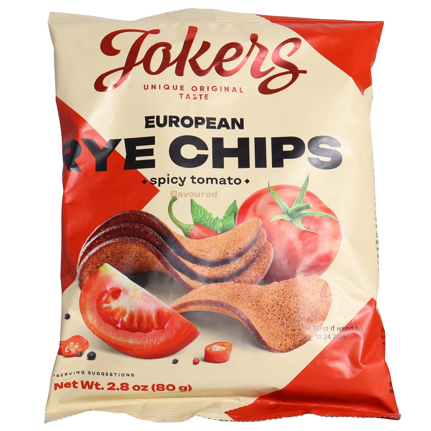 Jokers European Rye Chips Spicy Tomato, 2.8oz