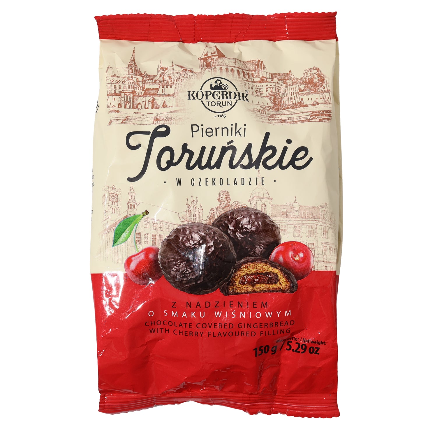 Kopernik Torunskie Chocolate Covered Gingerbread w/ Cherry-Flavored Filling, 5.29oz