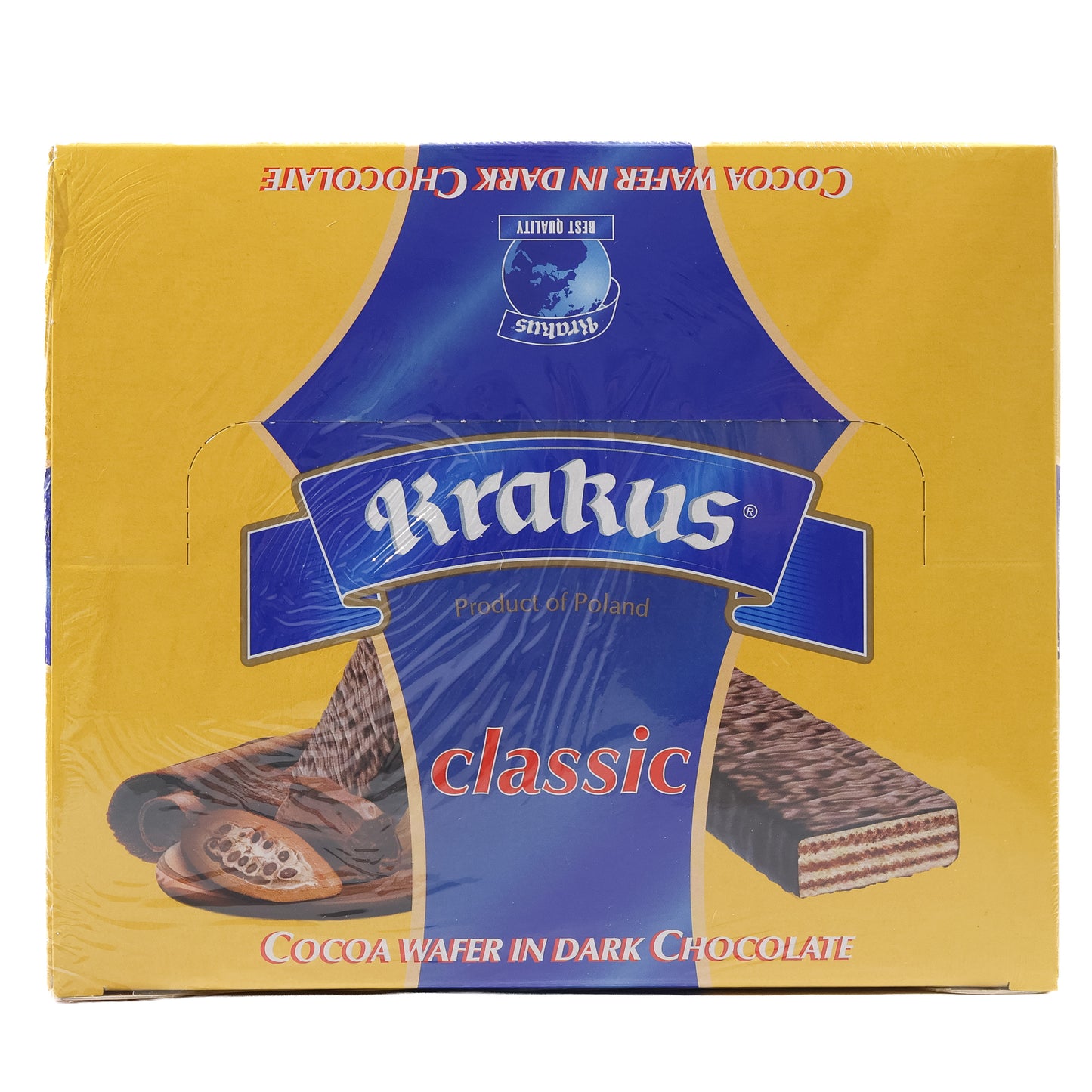 Krakus Classic Cocoa Wafer in Dark Chocolate, 20 Count