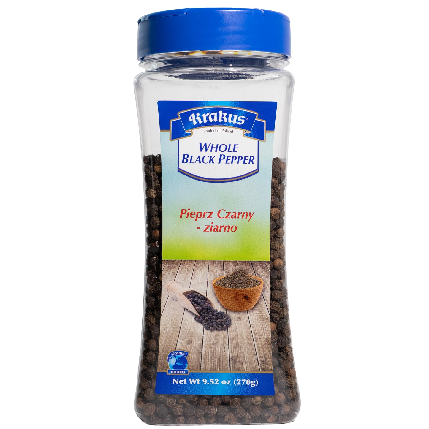 Krakus Whole Black Pepper, 9.52oz