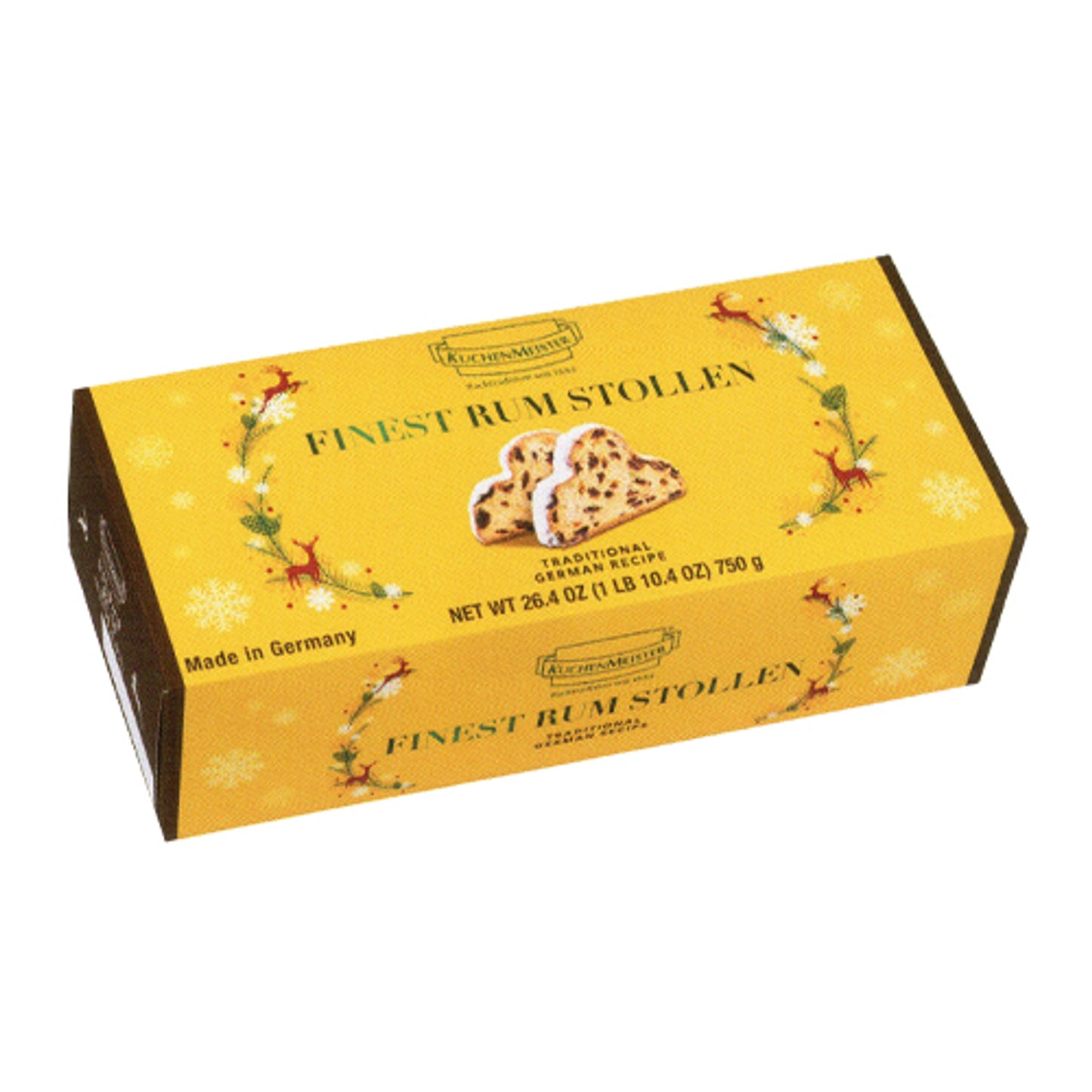 Box of Kuchen Meister Finest Rum Stollen Roll, 750g