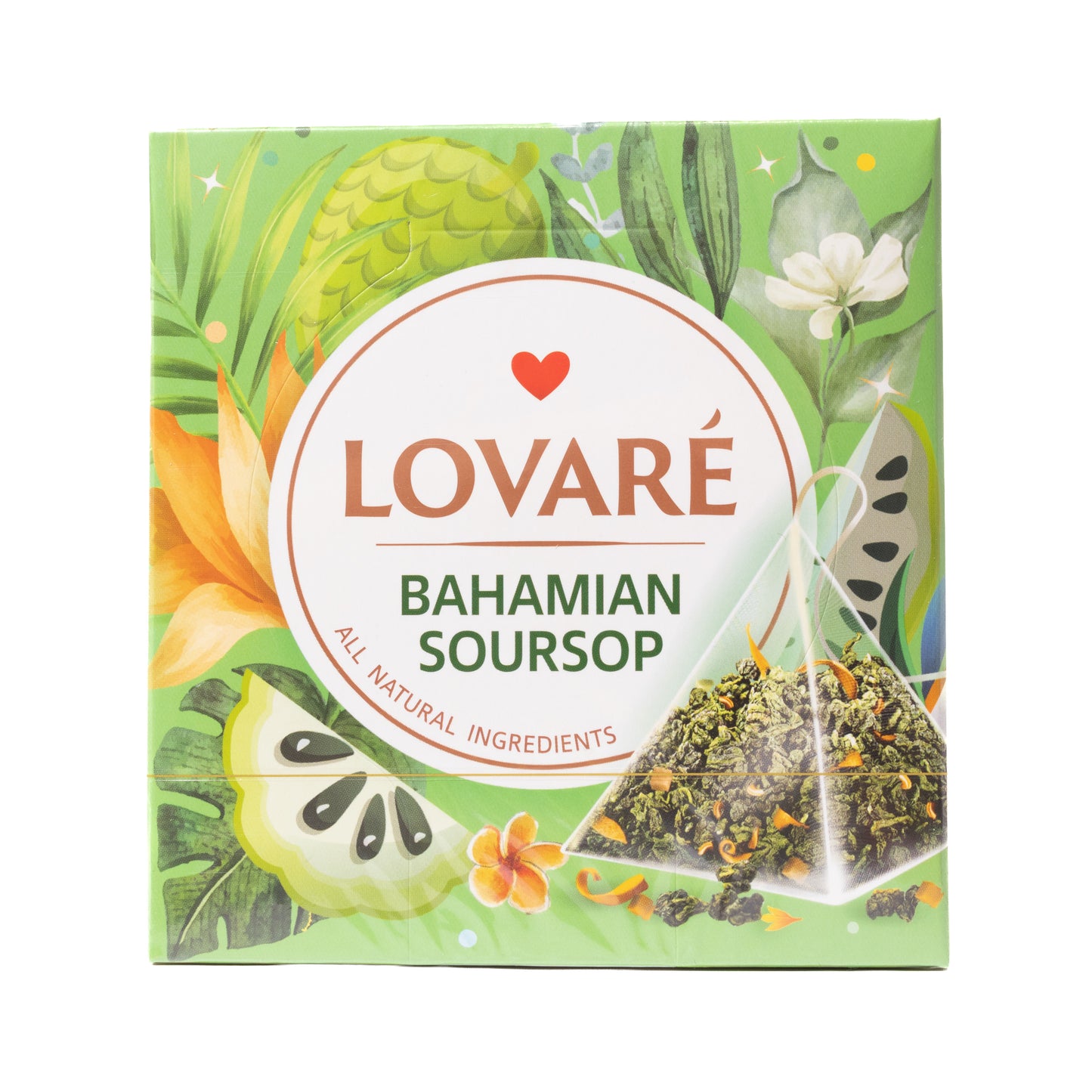 Lovare Bahamian Soursop Green, 15 Tea Pyramids