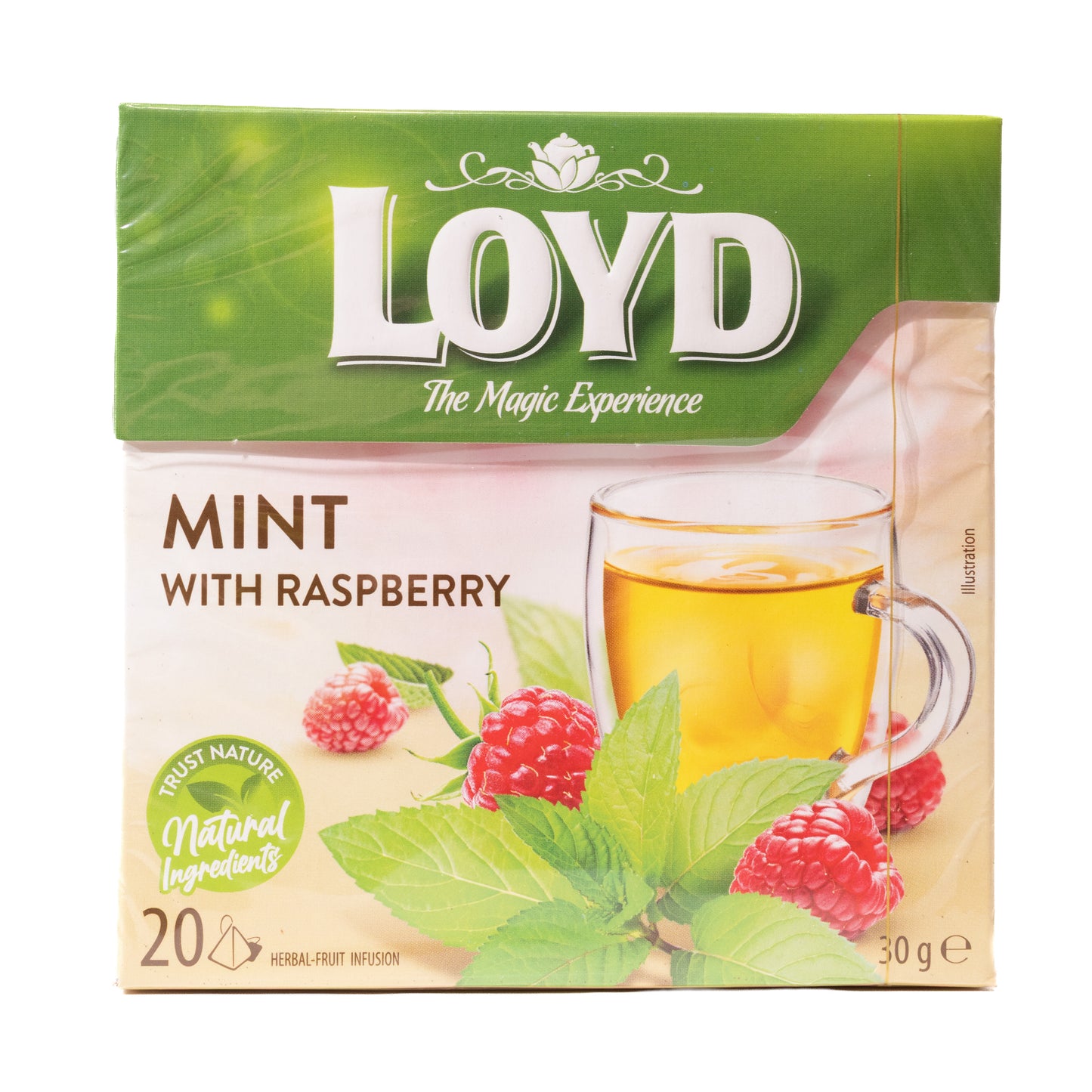 Loyd Mint with Raspberry Herbal-Fruit Infusion, 20 Tea Bags
