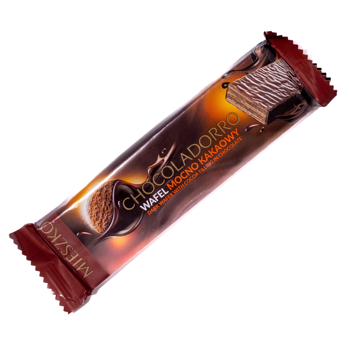 Mieszko Chocoladorro Wafel Mocno Kakaowy Dark Cocoa Wafer in Chocolate, 1.2oz