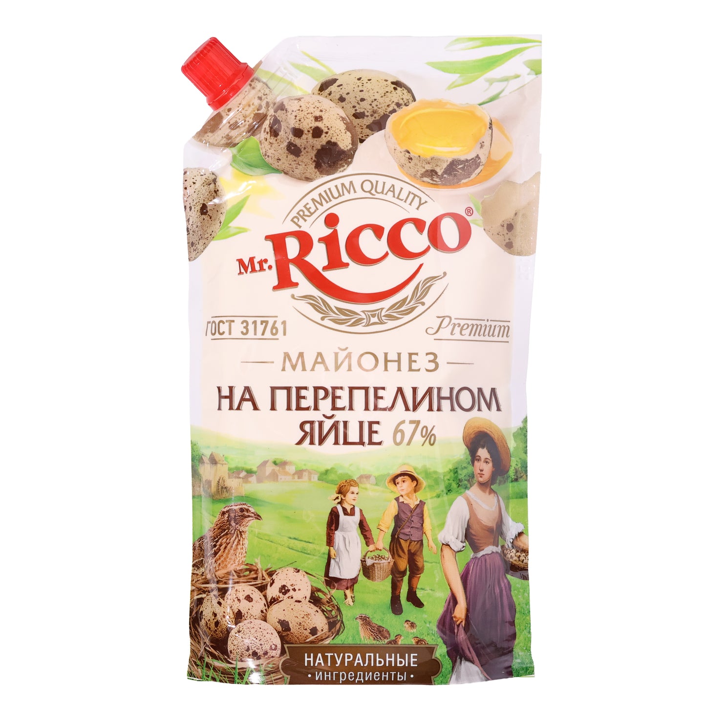 Яйцо перепелиное Mr.Ricco Премиум 67% майонез, 400мл