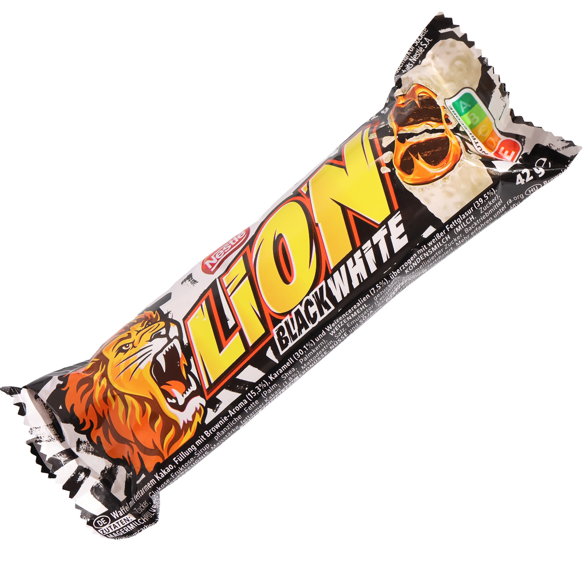 Nestlé Lion Black White Brownie & Caramel Wafer Bar, 1.48oz