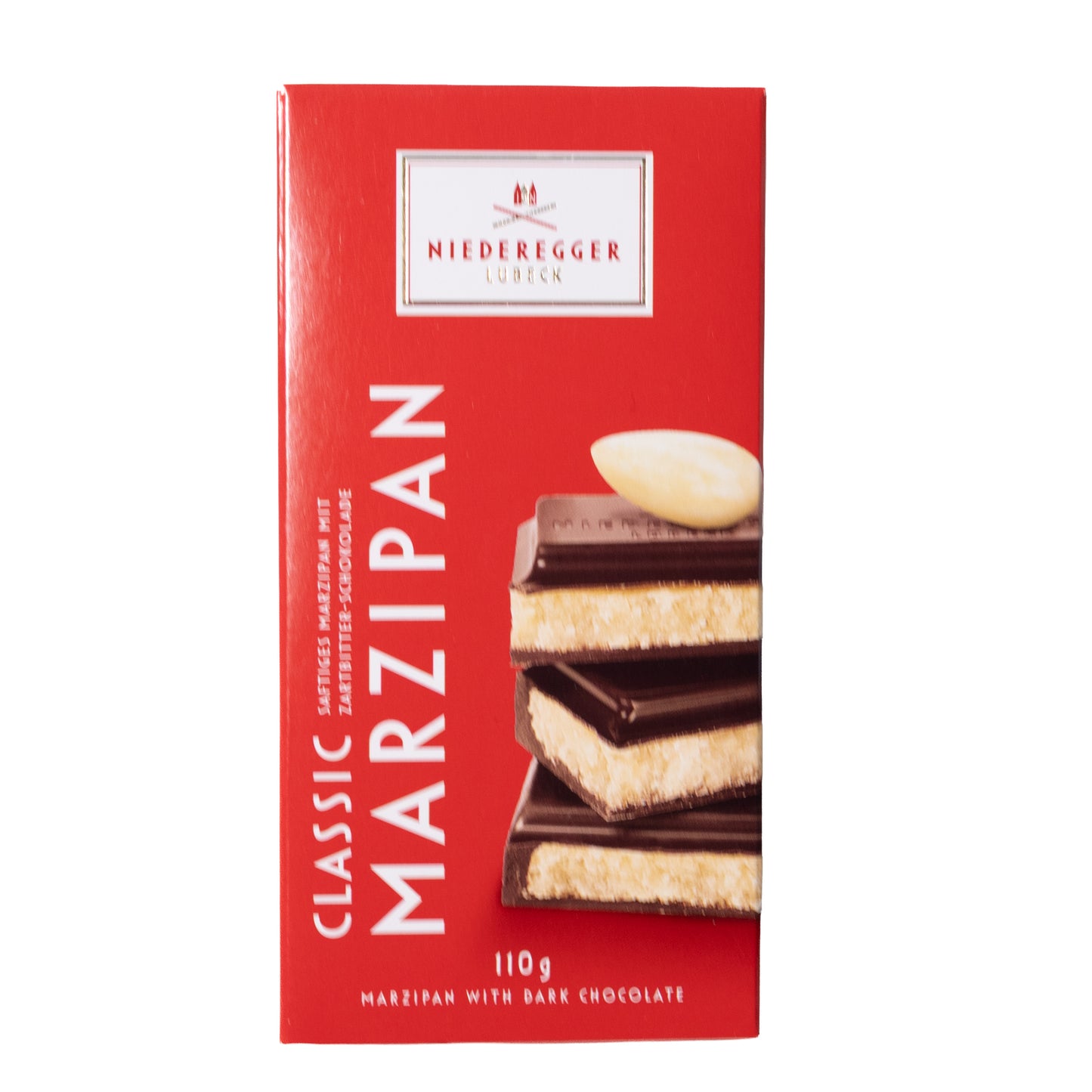 Niederegger Classic Marzipan with Dark Chocolate Bar, 3.8oz