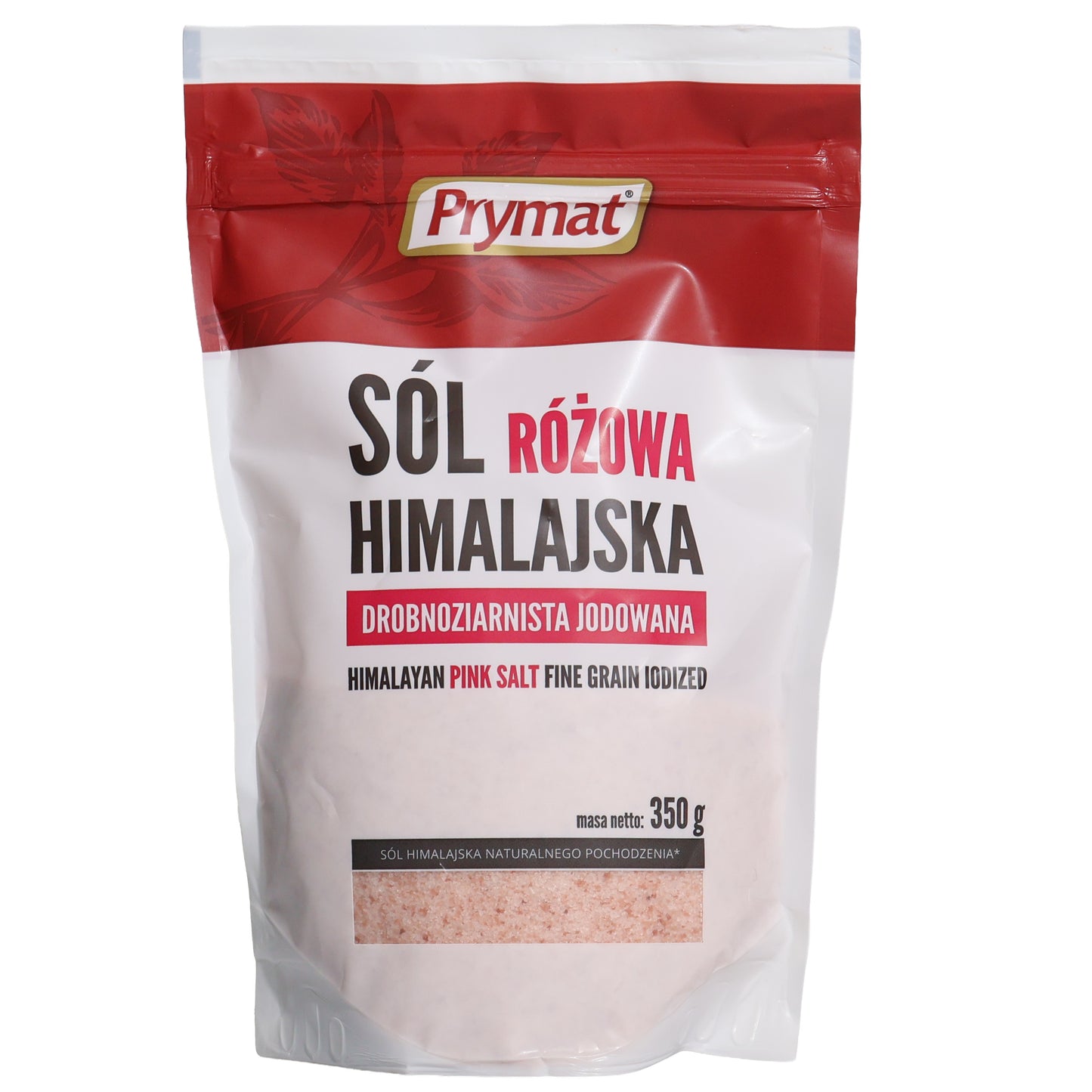 Prymat Fine Grain Iodized Himalayan Pink Salt, 12.35oz