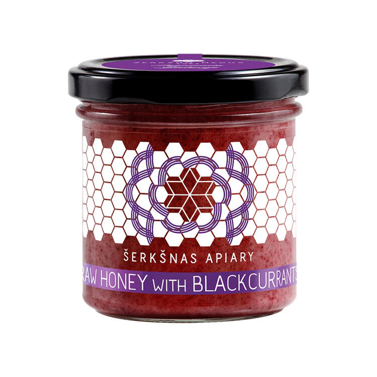 Raw Honey With Blackcurrants, 200g