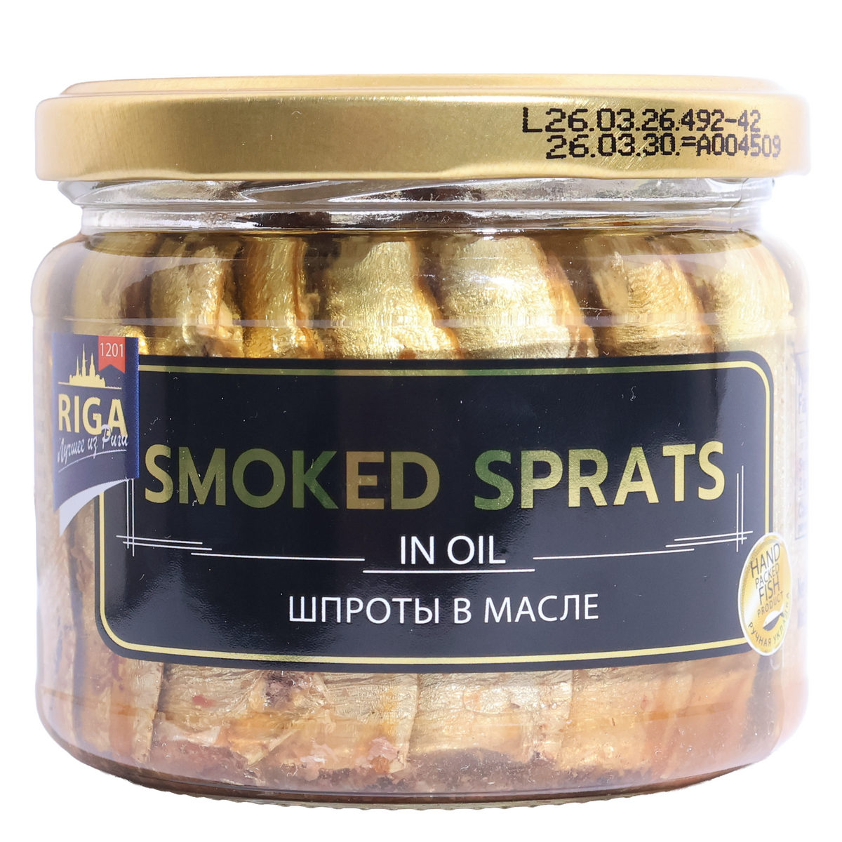 Riga Gold Smoked Sprats in Oil, 8.8oz