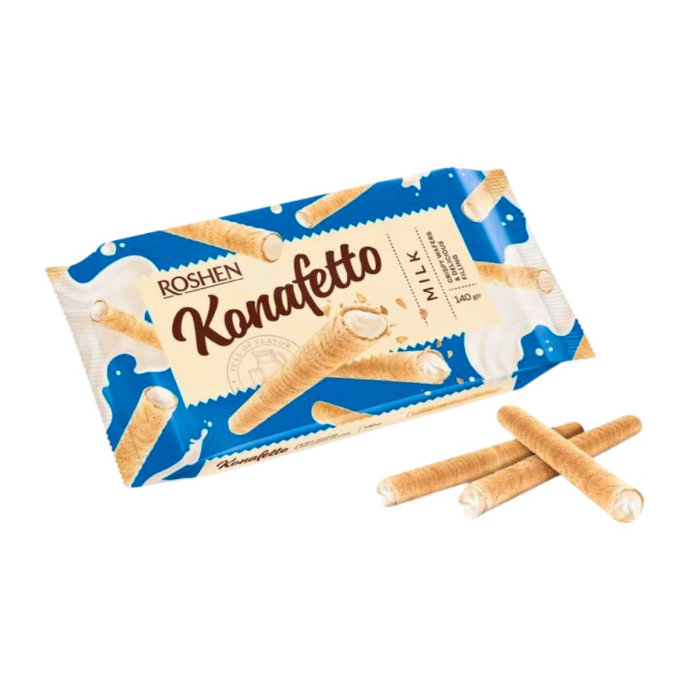 Roshen Milk Crispy Wafers, 140g