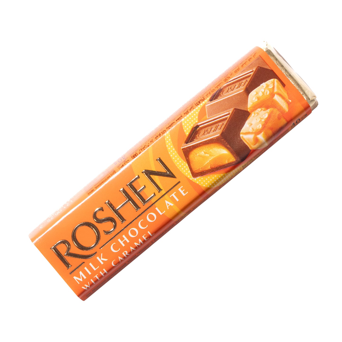 Roshen Milk Chocolate with Caramel Filling Chocolate Bar, 1.41oz