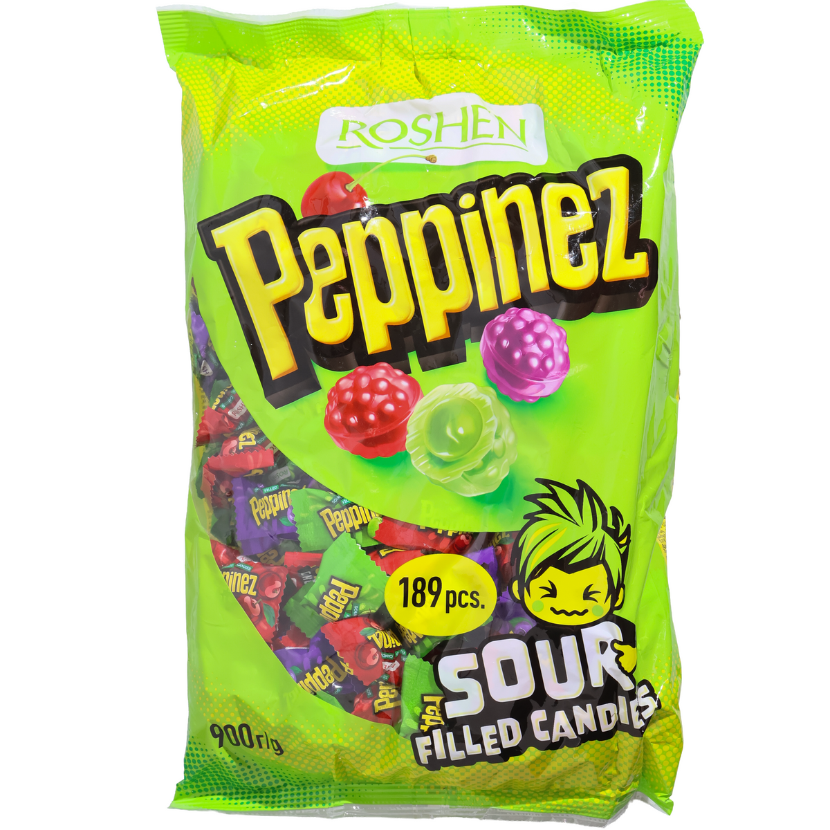Roshen Peppinez Fruit & Berry Filled Hard Candies, 31.7oz
