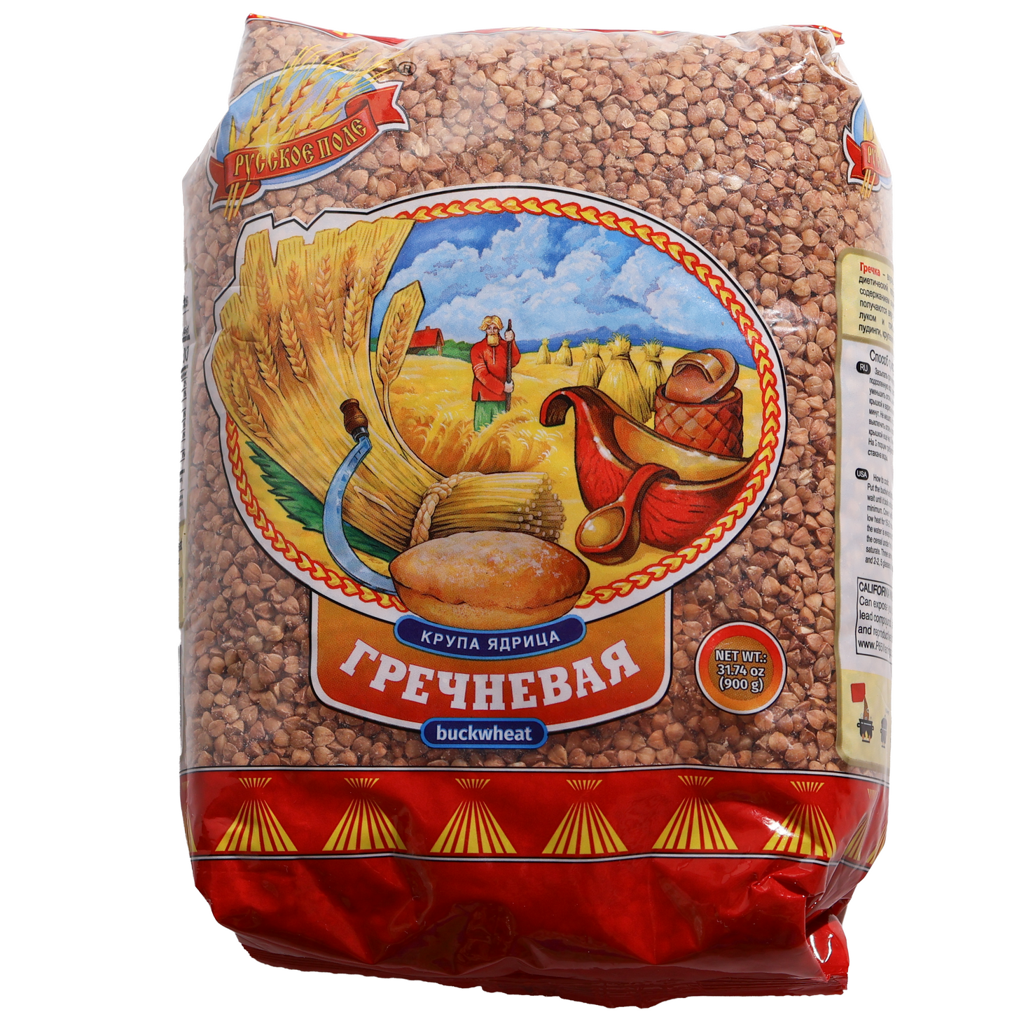 Russkoe Pole Buckwheat Groats, 31.74oz