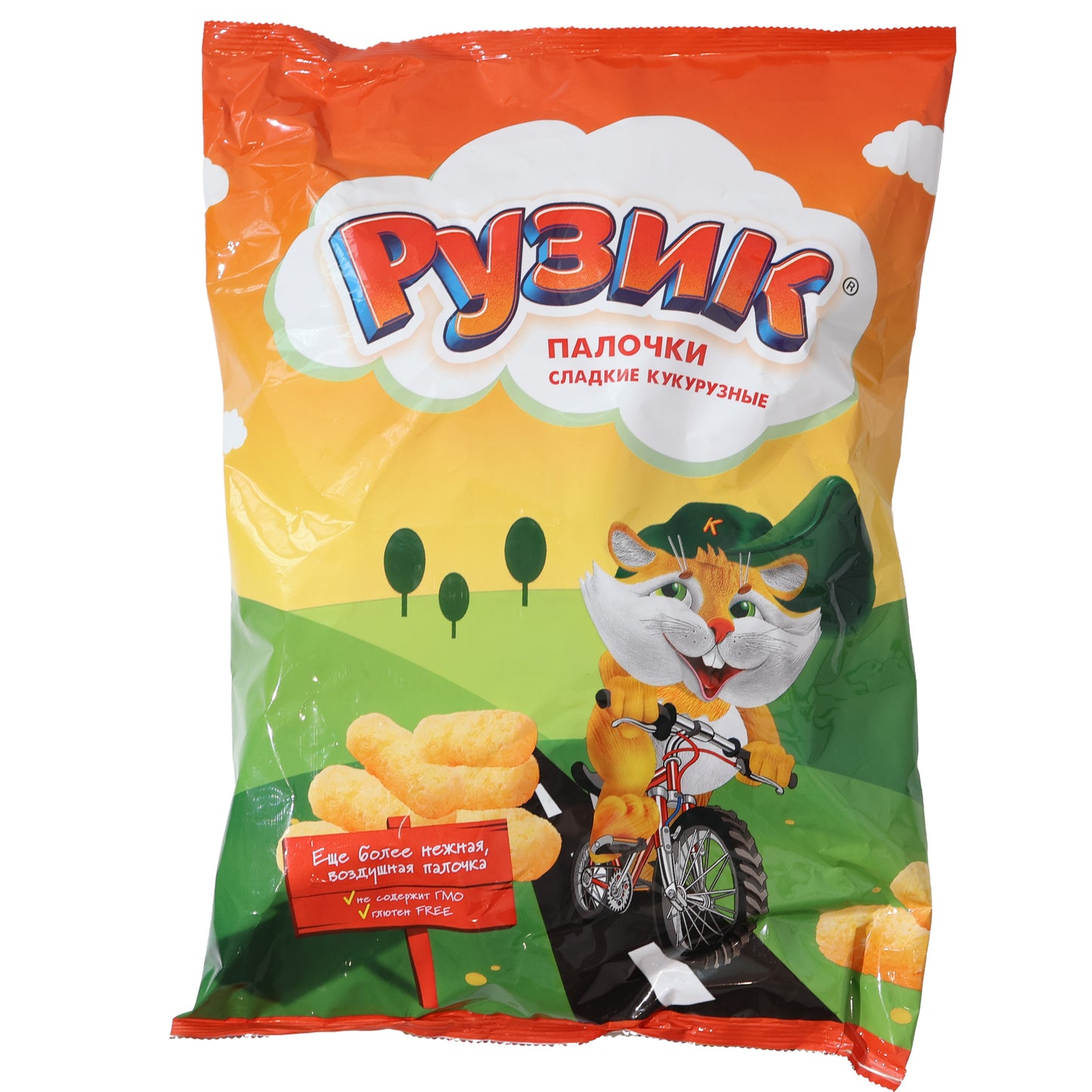 Ruzik Sweet Puffcorn Corn Sticks, 3.53oz