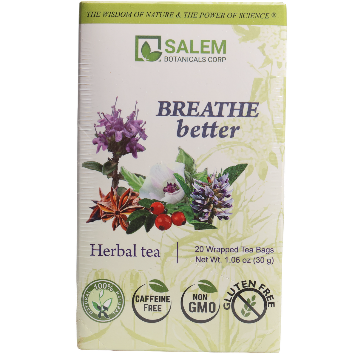Salem Botanicals Breathe Better Herbal Tea, 1.06oz