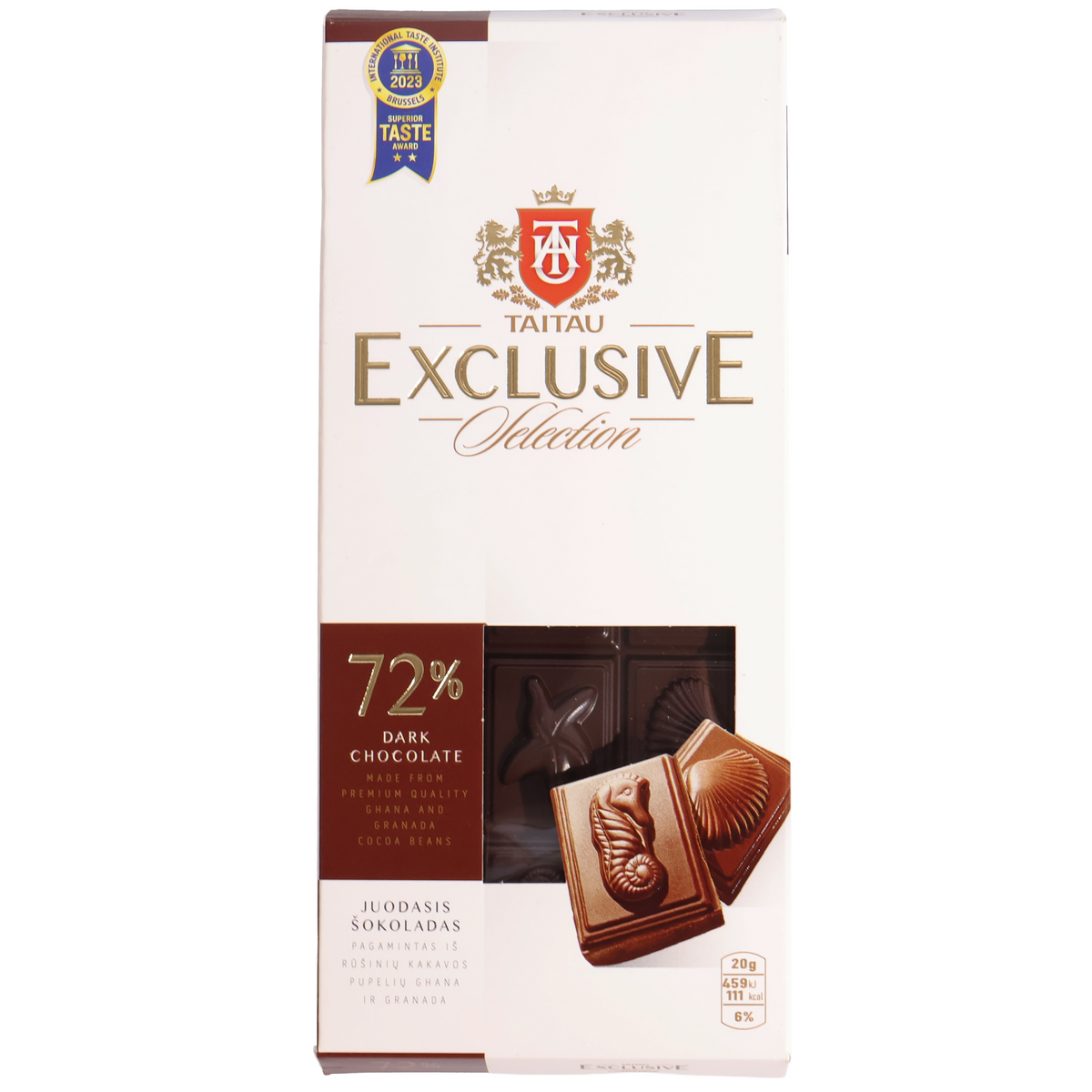 Tai Tau Exclusive Selection 72% Dark Chocolate, 3.5oz