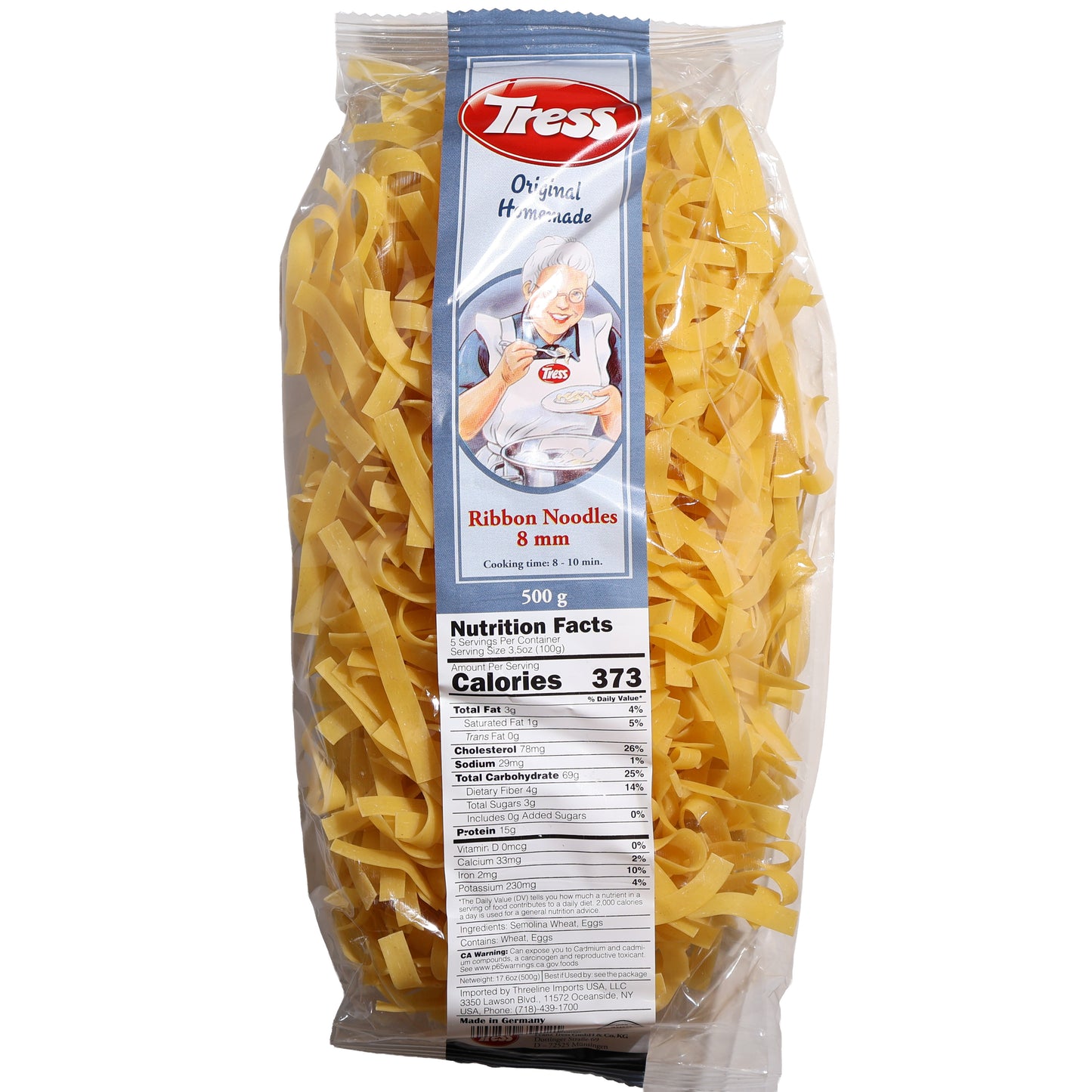 Tress Ribbon Noodles 8mm Egg Noodles, 17.6oz
