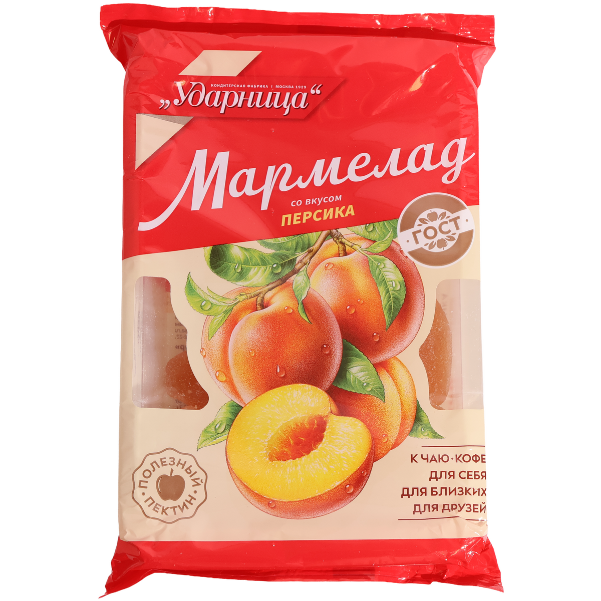 Udarnitsa Peach Marmelad Jelly Candy, 9.7oz