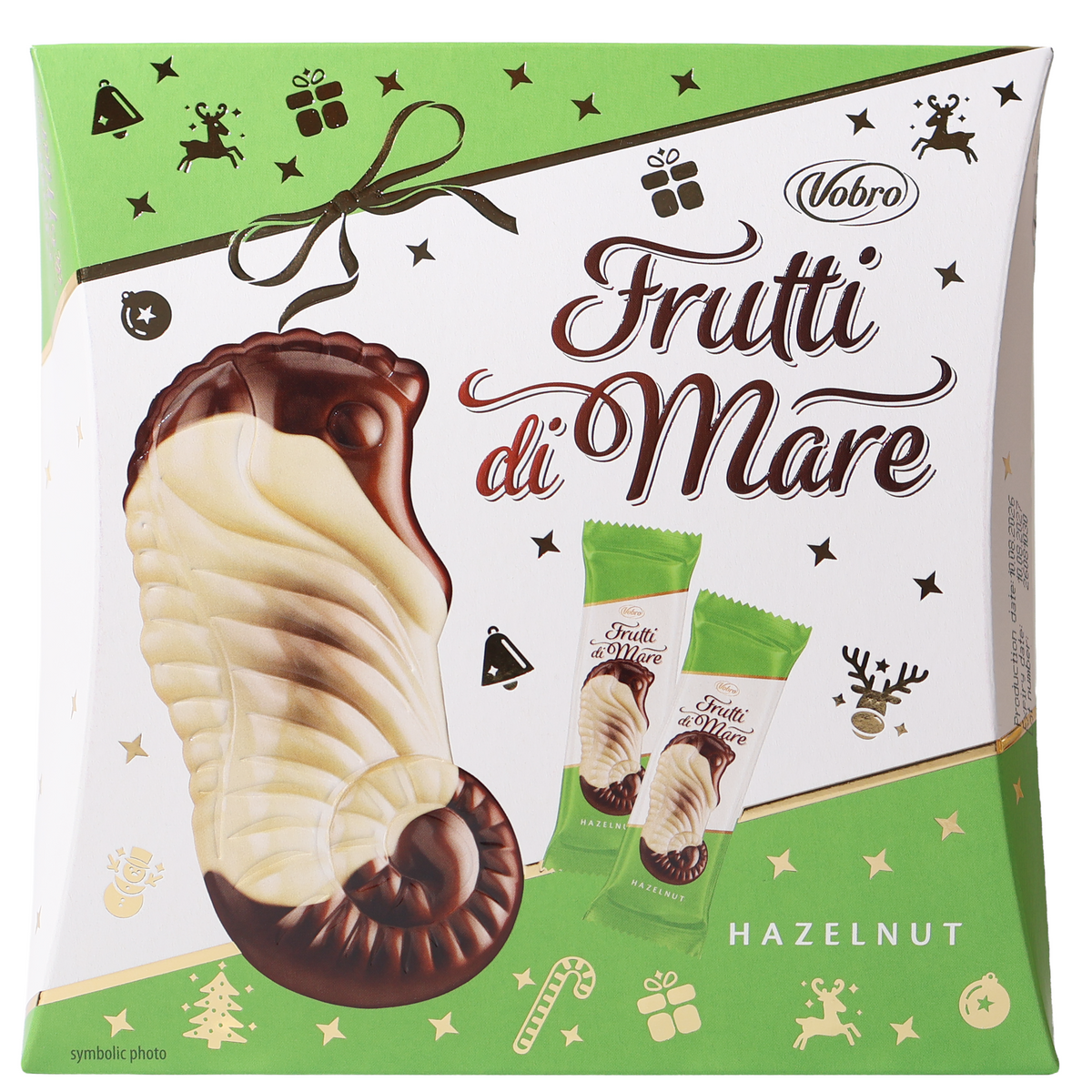 Vobro Frutti di Mare Hazelnut Christmas Pralines, 5.47oz